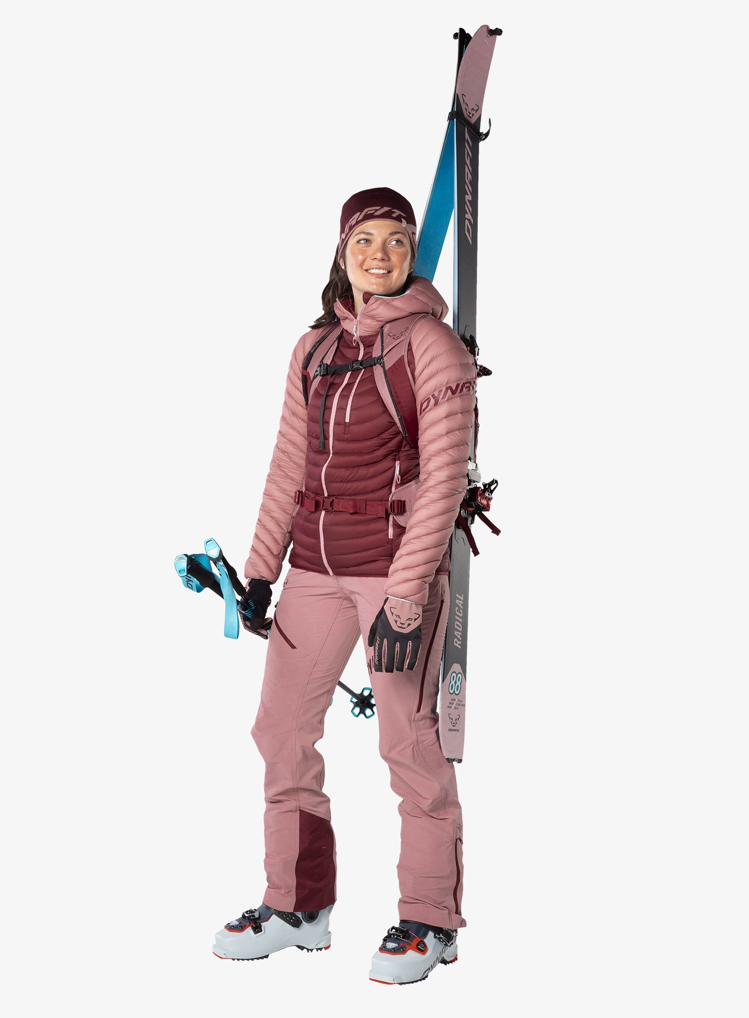 Skialpové kalhoty dámské Dynafit Mercury 2 Dynastretch Pants - mokarosa