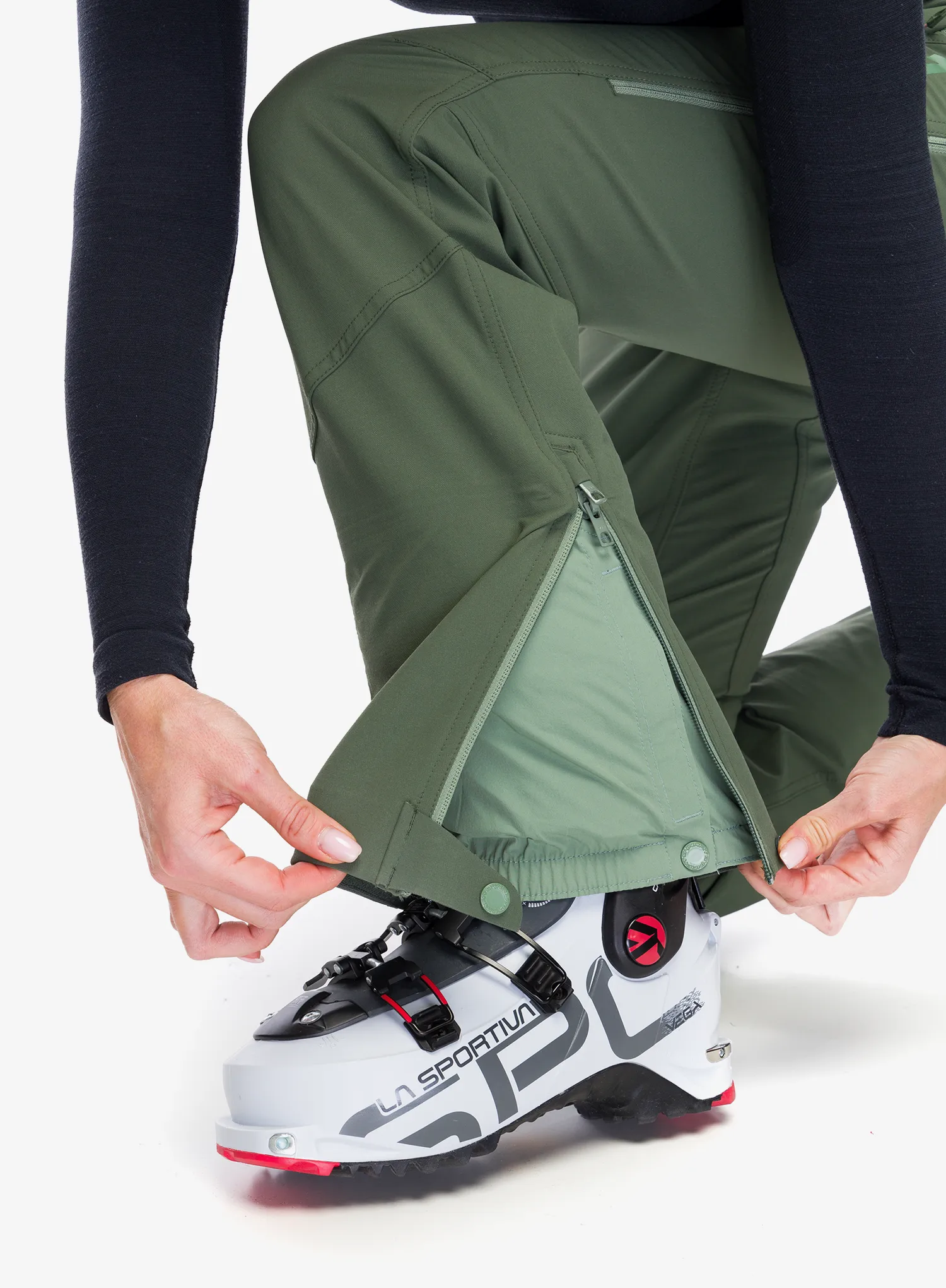 Skialpové kalhoty dámské Dynafit Mercury 2 Dynastretch Pants - thyme