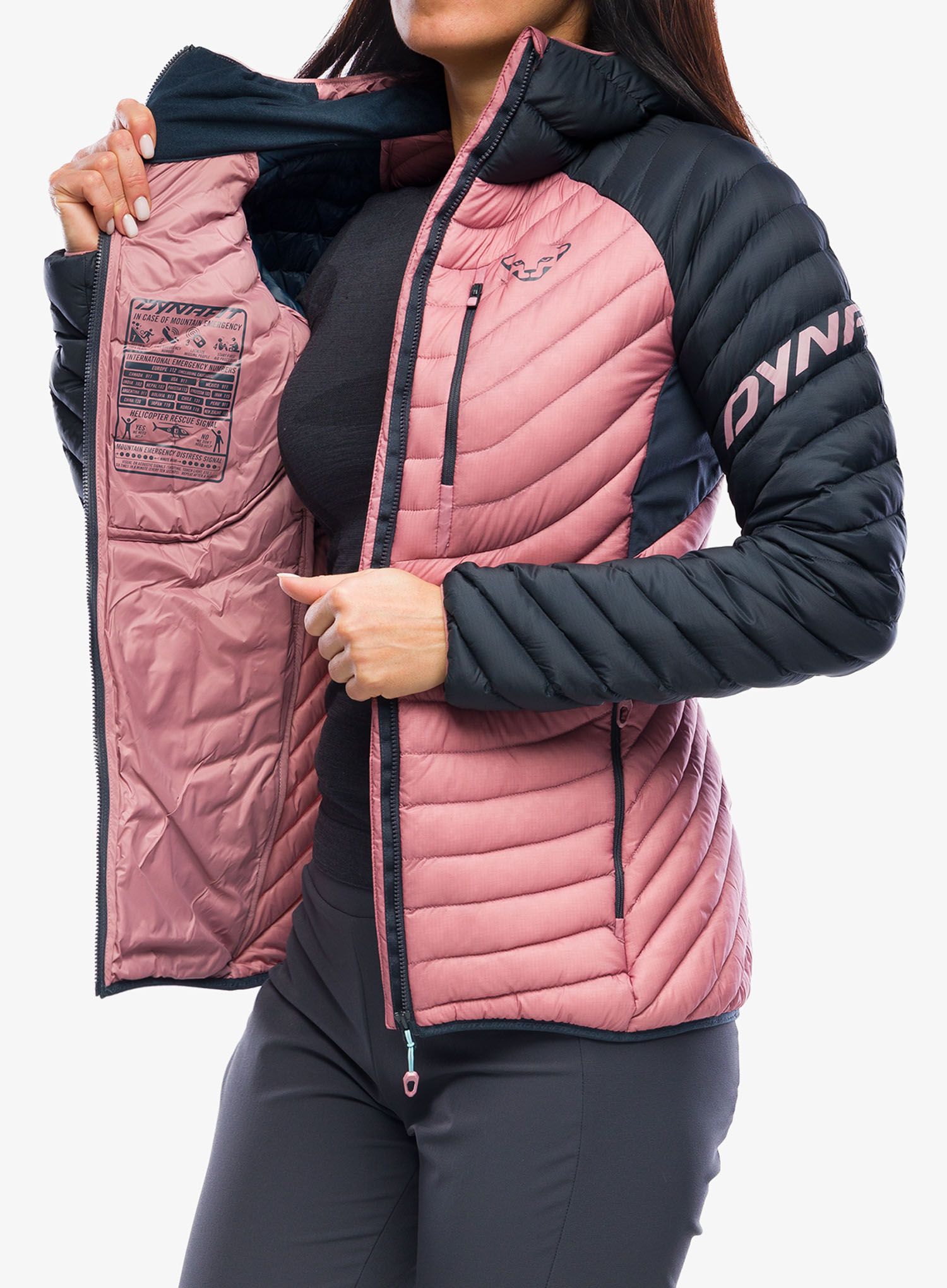 Damska bunda na skialpy Dynafit Radical Down Hooded Jacket - blueberry/mokarosa