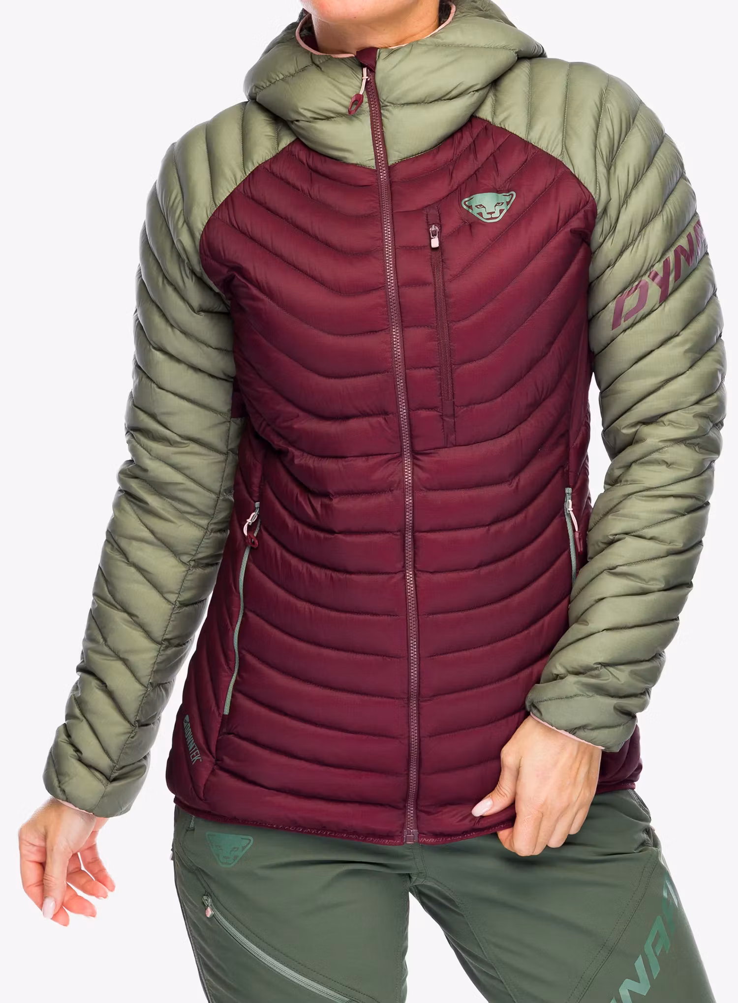 Dámská péřová bunda Dynafit Radical Down Hooded Jacket - sage