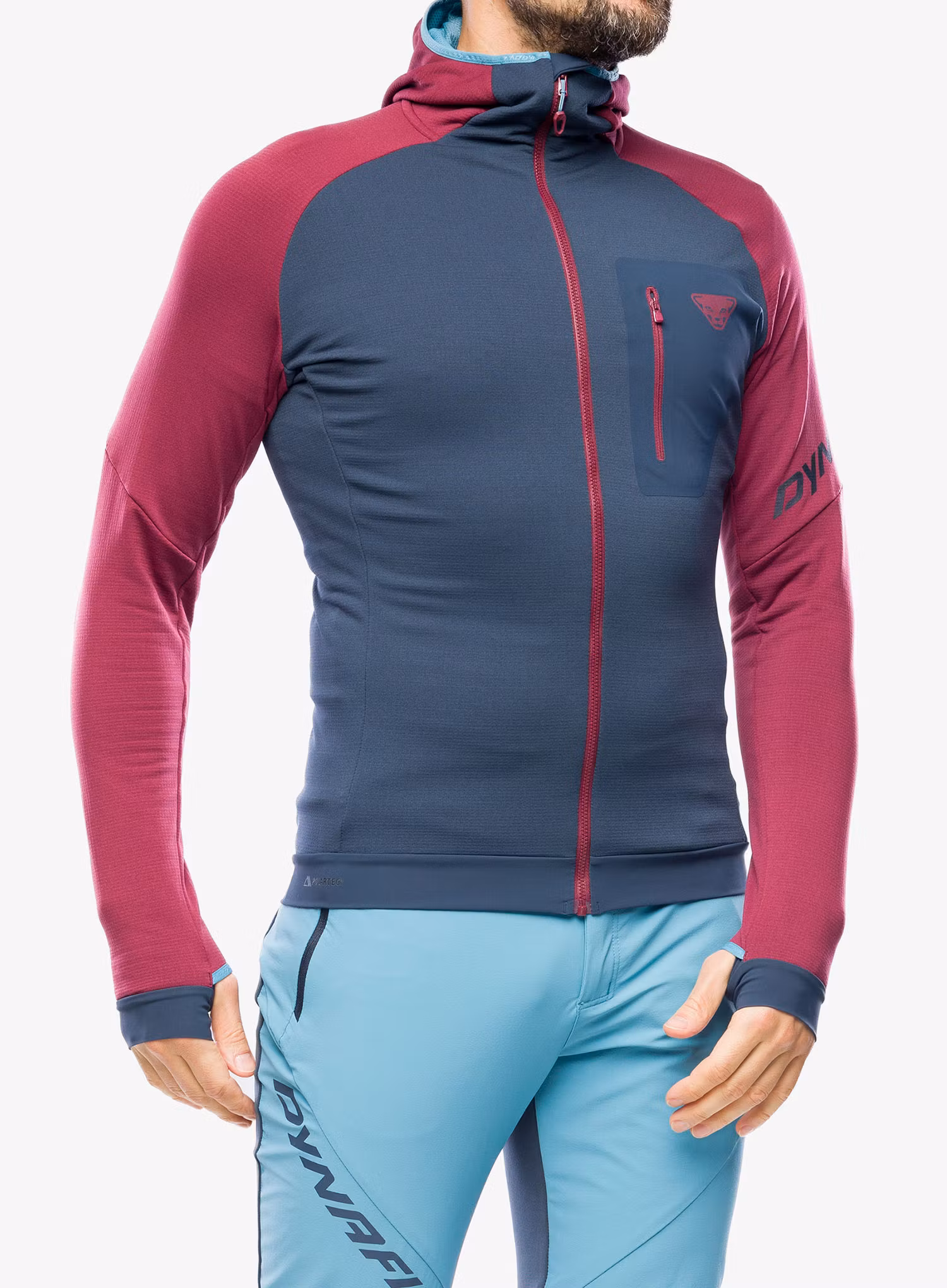 Mikina s kapucí Dynafit Radical Polartec Hooded Jacket - burgundy