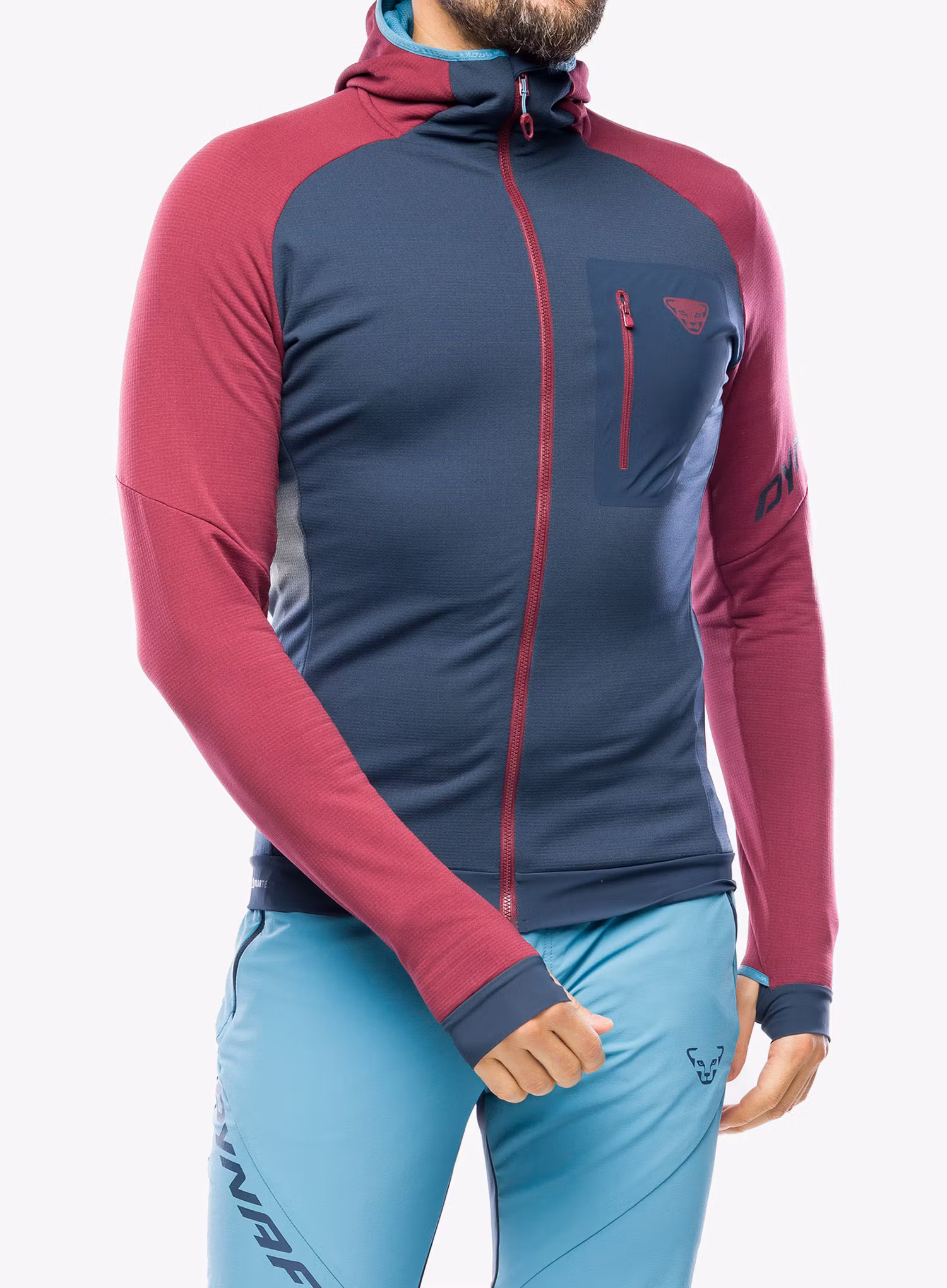 Mikina s kapucí Dynafit Radical Polartec Hooded Jacket - burgundy