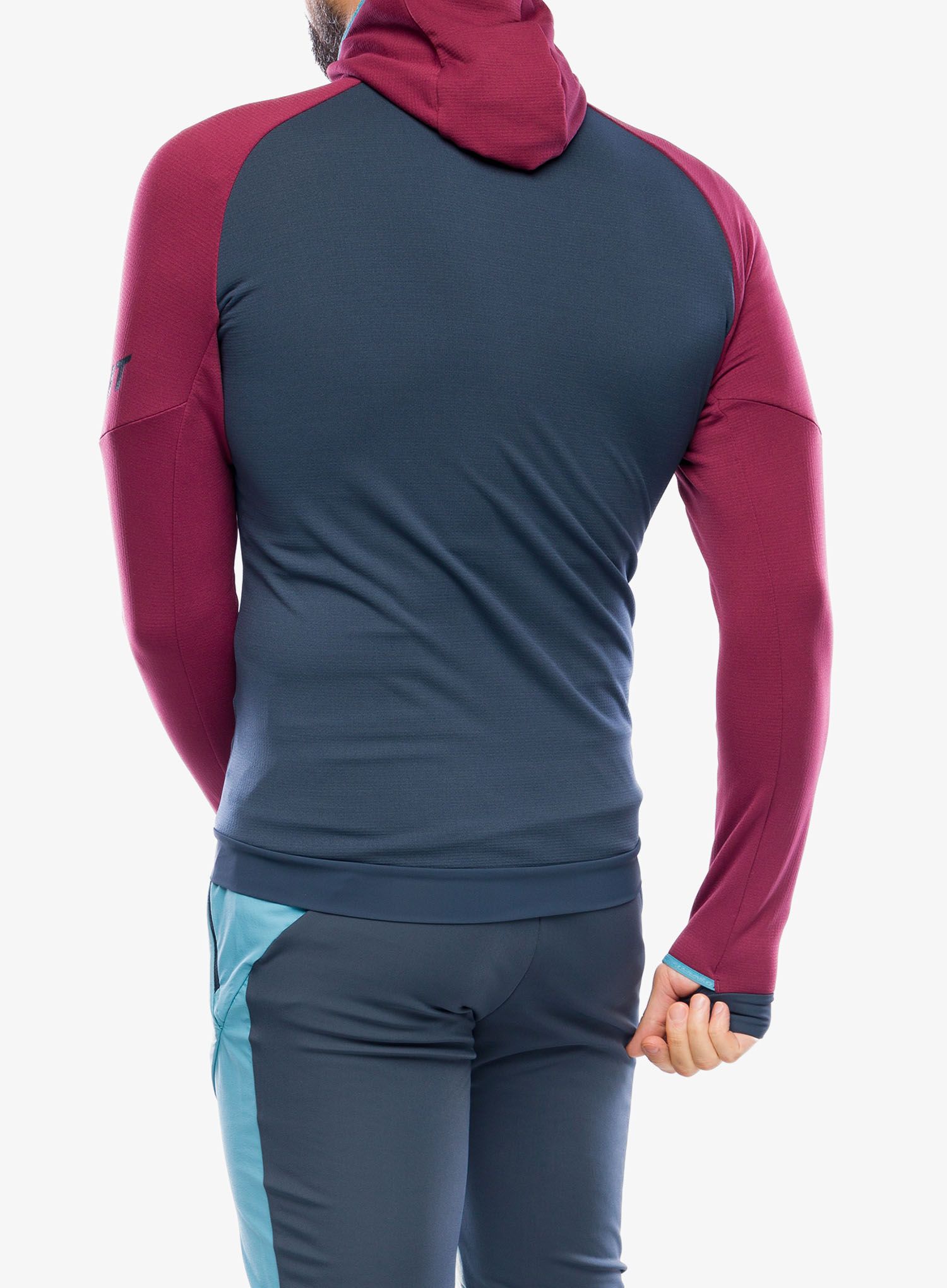 Mikina s kapucí Dynafit Radical Polartec Hooded Jacket - burgundy