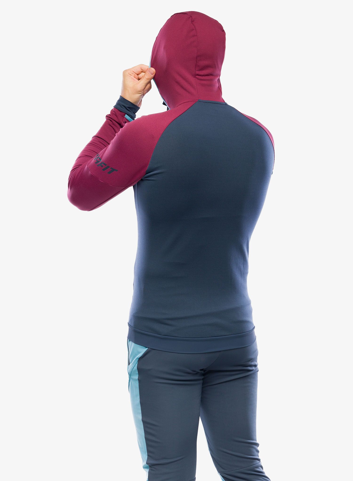Mikina s kapucí Dynafit Radical Polartec Hooded Jacket - burgundy