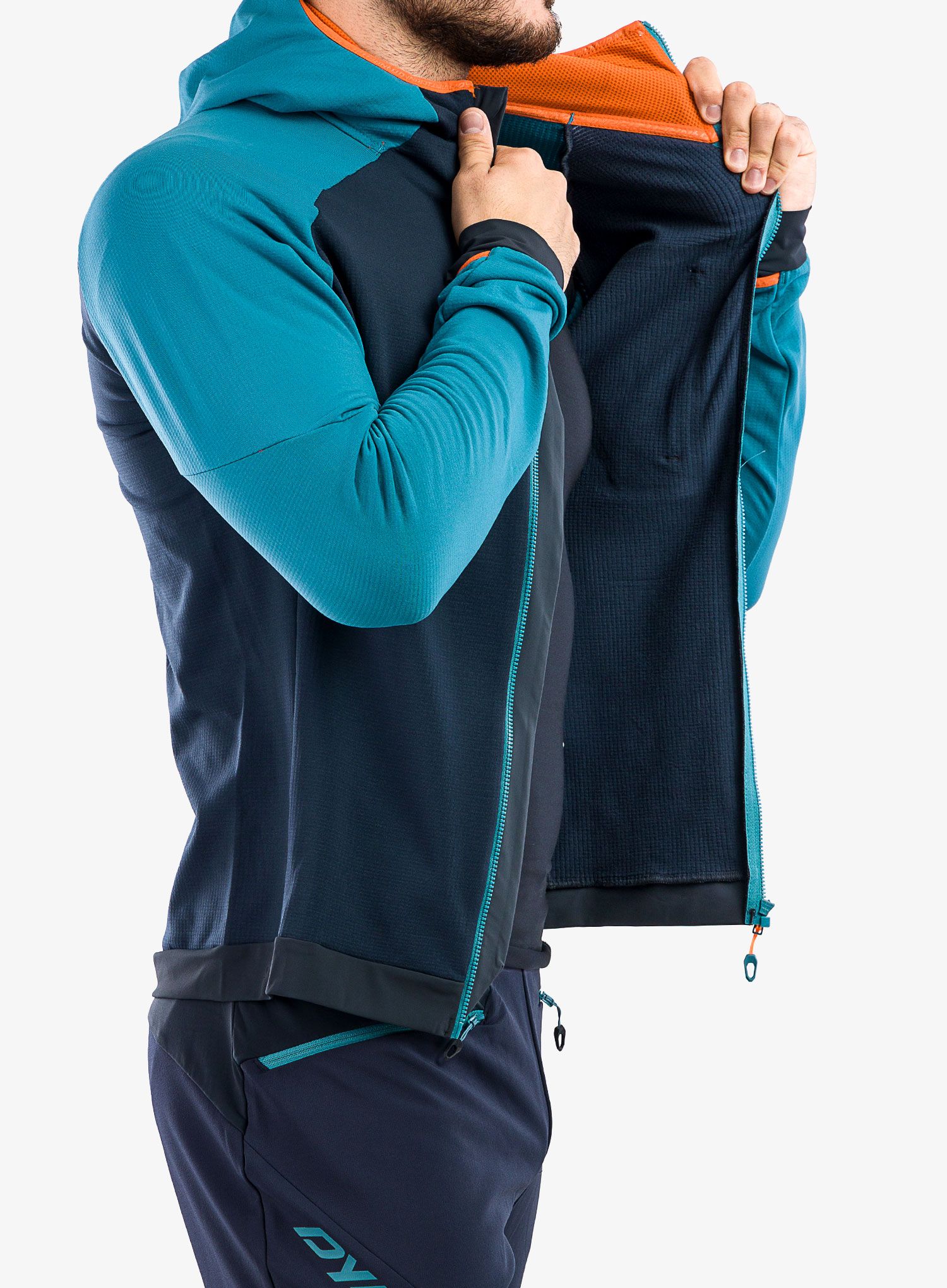 Mikina na zip Dynafit Radical Polartec Hooded Jacket - storm blue
