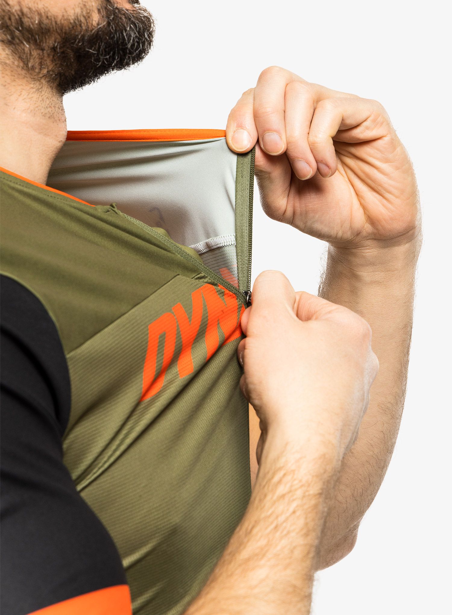MTB triko Dynafit Ride Light Full Zip Shirt - winter moss