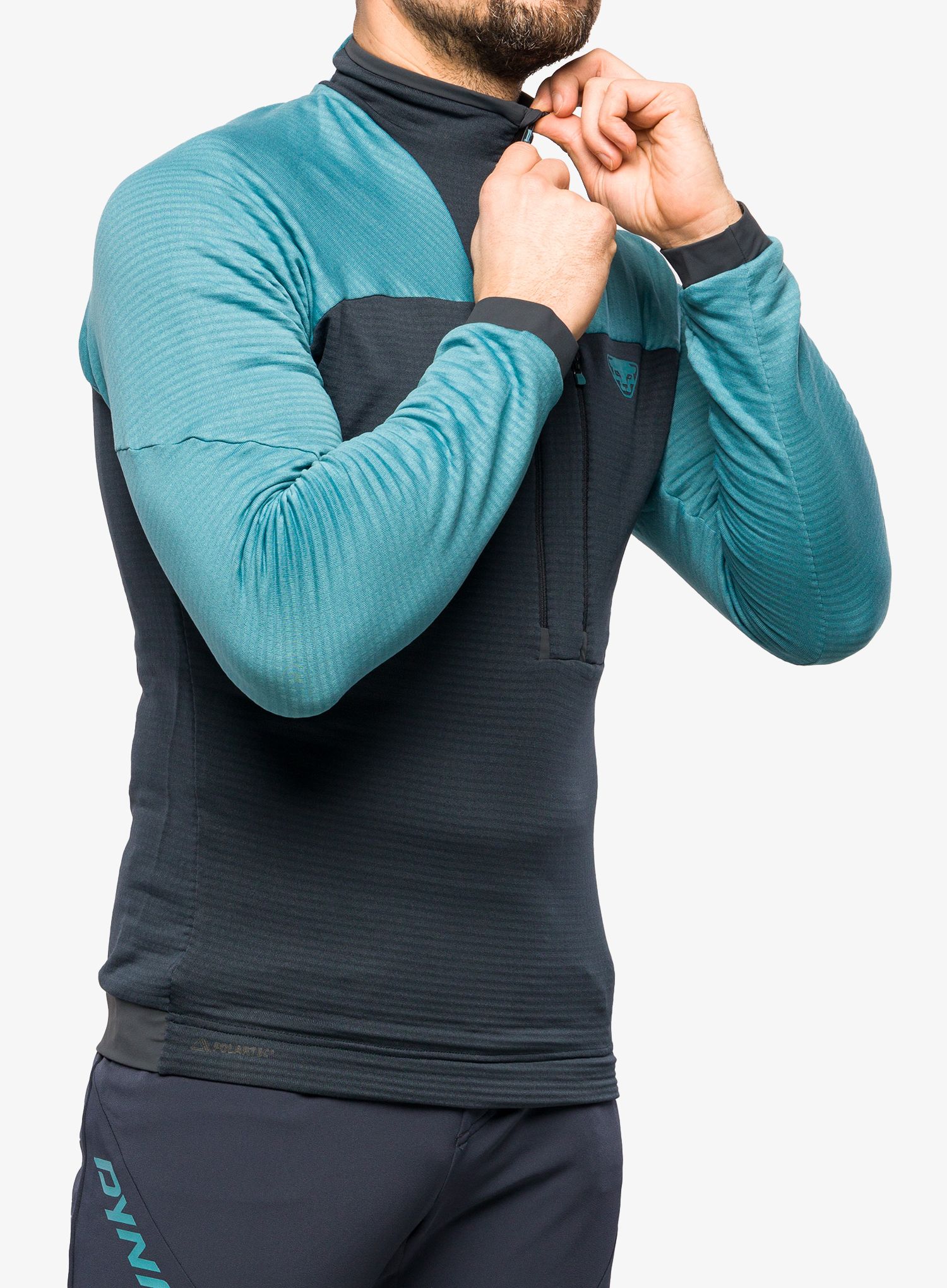 Fleecová mikina Dynafit Speed Polartec 1/2 Zip - storm blue