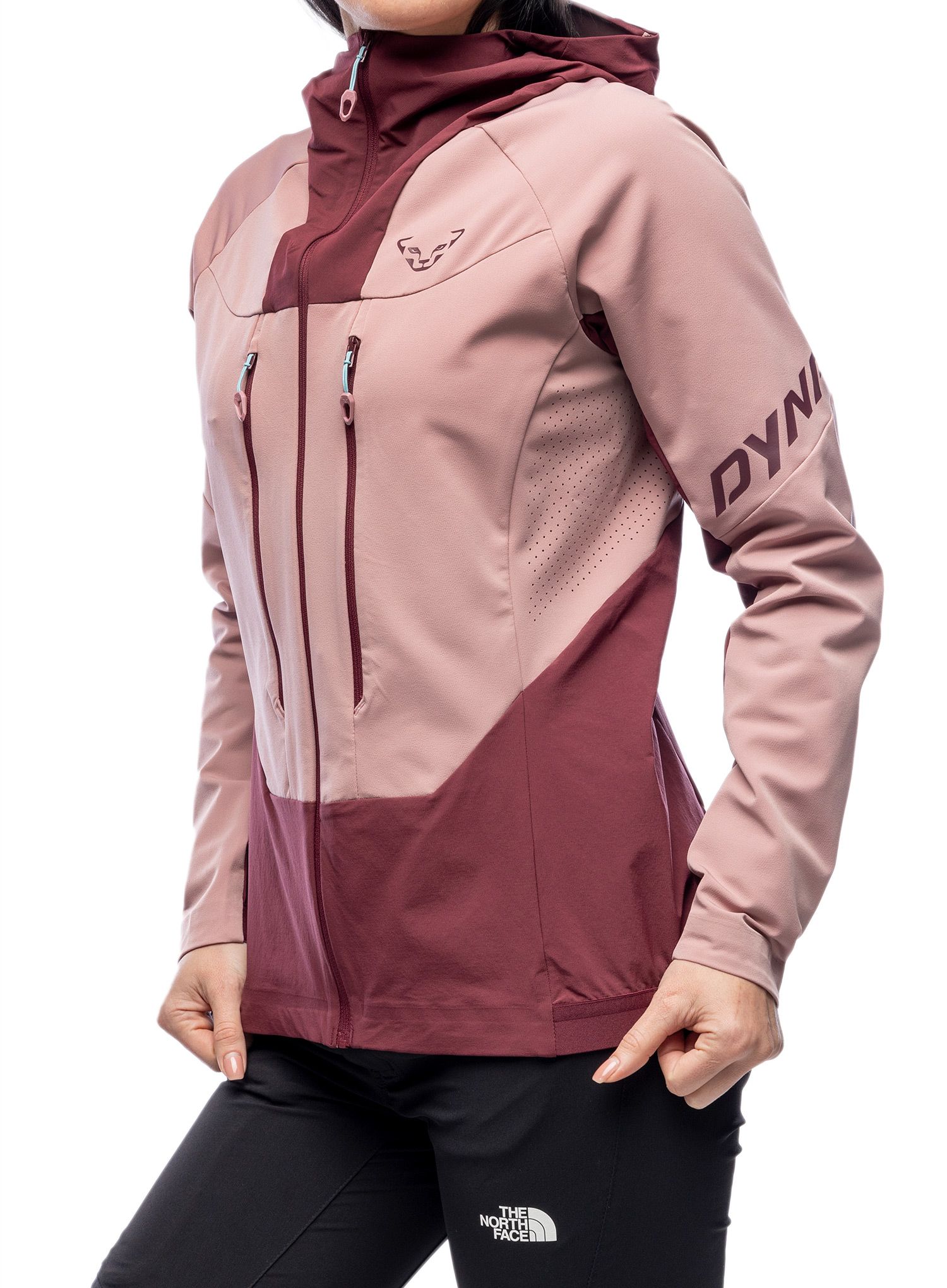 Damska bunda na skialpy Dynafit TLT Dynastretch Jacket - mokarosa