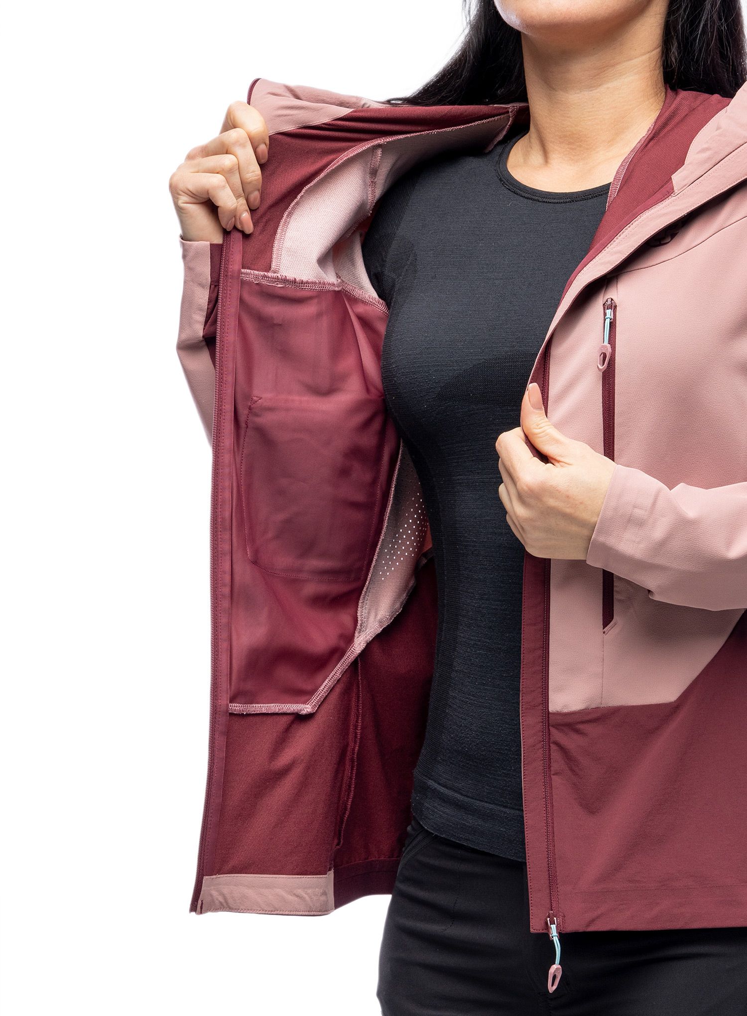 Damska bunda na skialpy Dynafit TLT Dynastretch Jacket - mokarosa