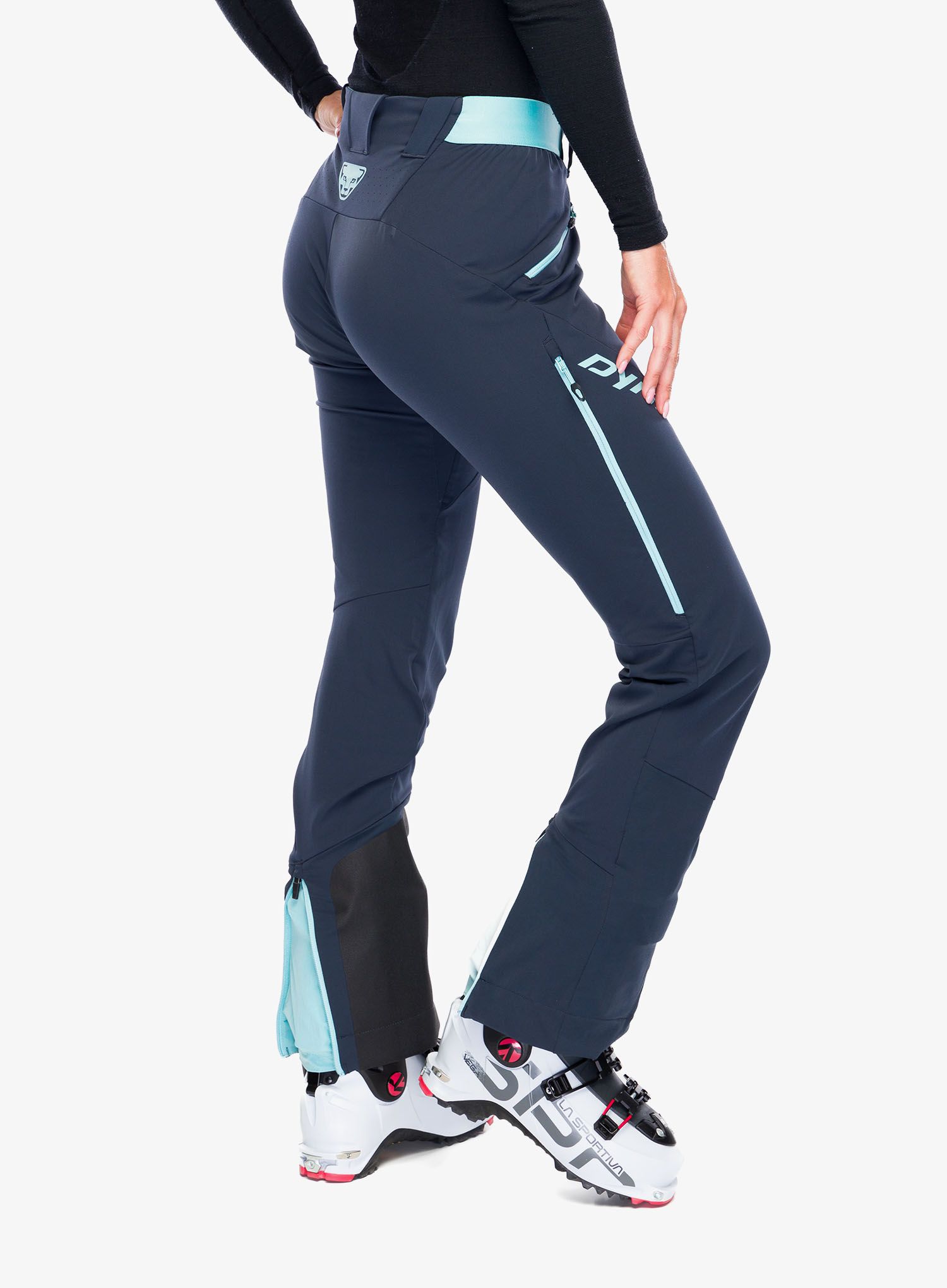 Dámské skialpové kalhoty Dynafit TLT Touring DST Pants - berry/blue
