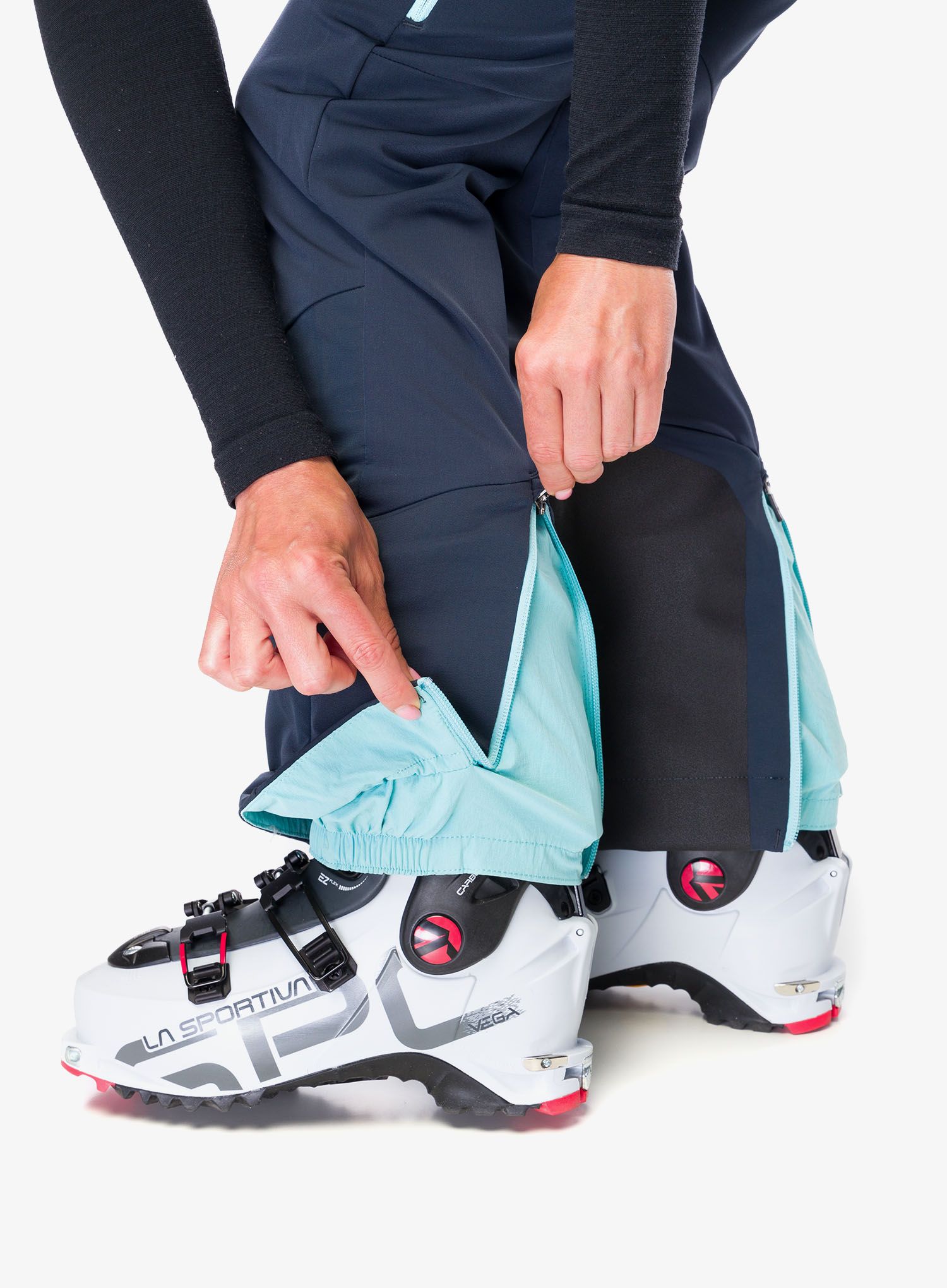 Dámské skialpové kalhoty Dynafit TLT Touring DST Pants - berry/blue