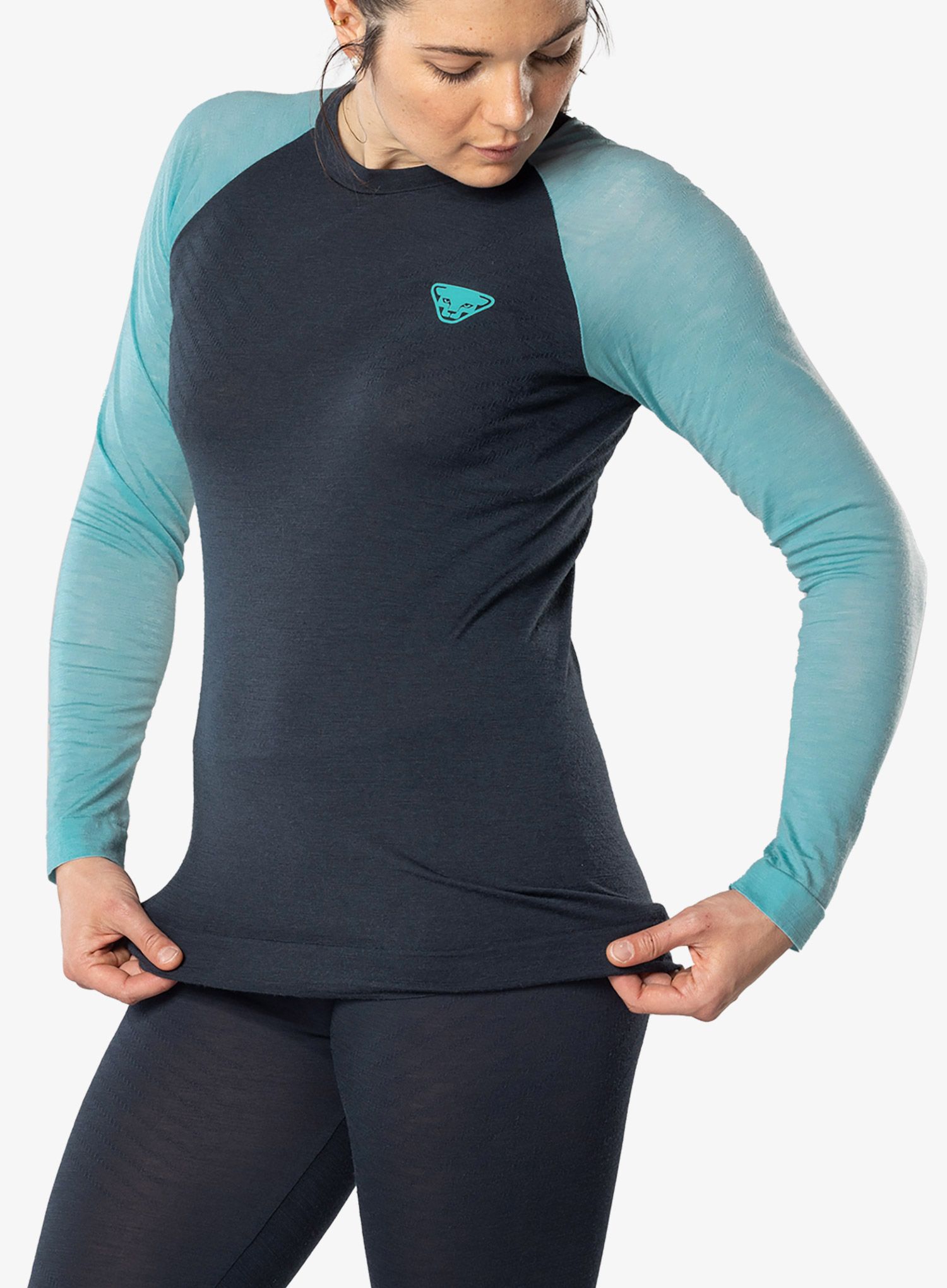 Dámská funkční mikina Dynafit Tour Light Merino L/S Tee - marine blue