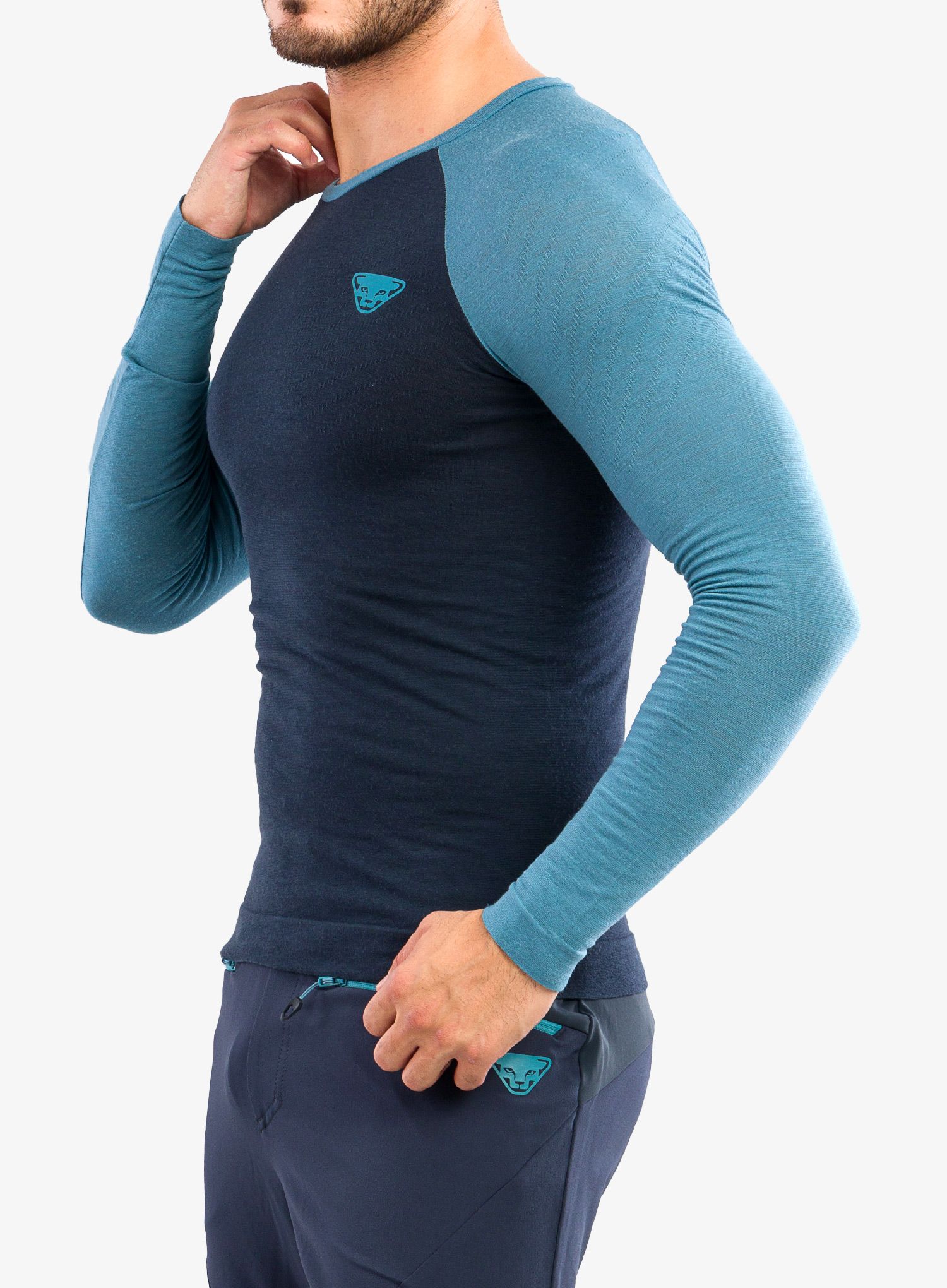 Funkční mikina Dynafit Tour Light Merino Longsleeve - storm blue