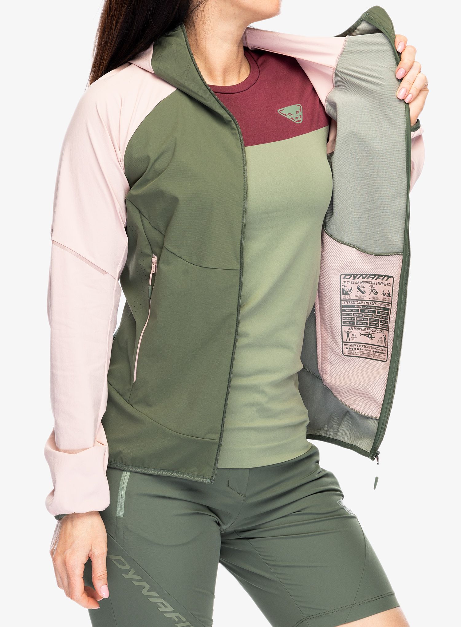 Softshellová bunda dámská Dynafit Transalper DST Jacket - pale rose