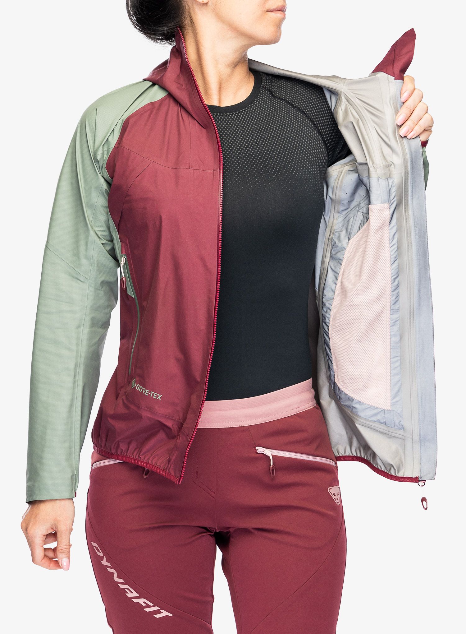 Dámská bunda na hory Dynafit Transalper GTX Jacket - sage