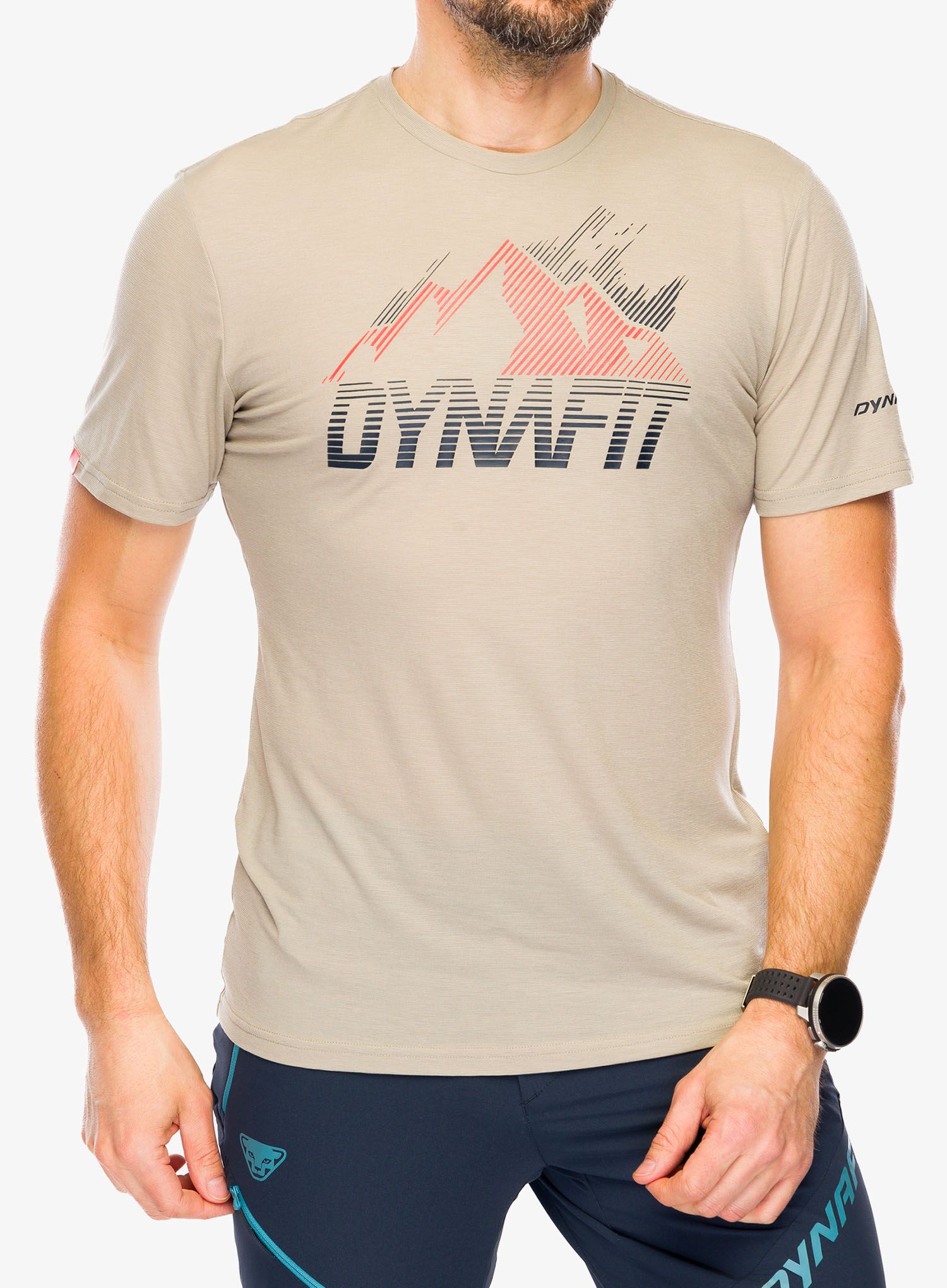 Rychleschnoucí triko Dynafit Transalper Graphic S/S Tee - rock khaki