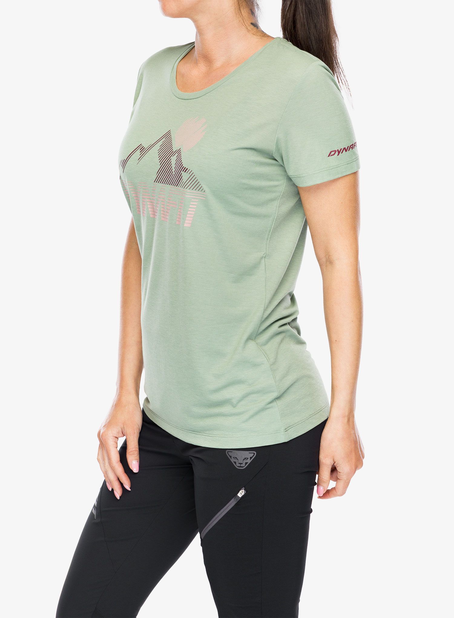 Dámské rychleschnoucí triko Dynafit Transalper Graphic S/S Tee - sage