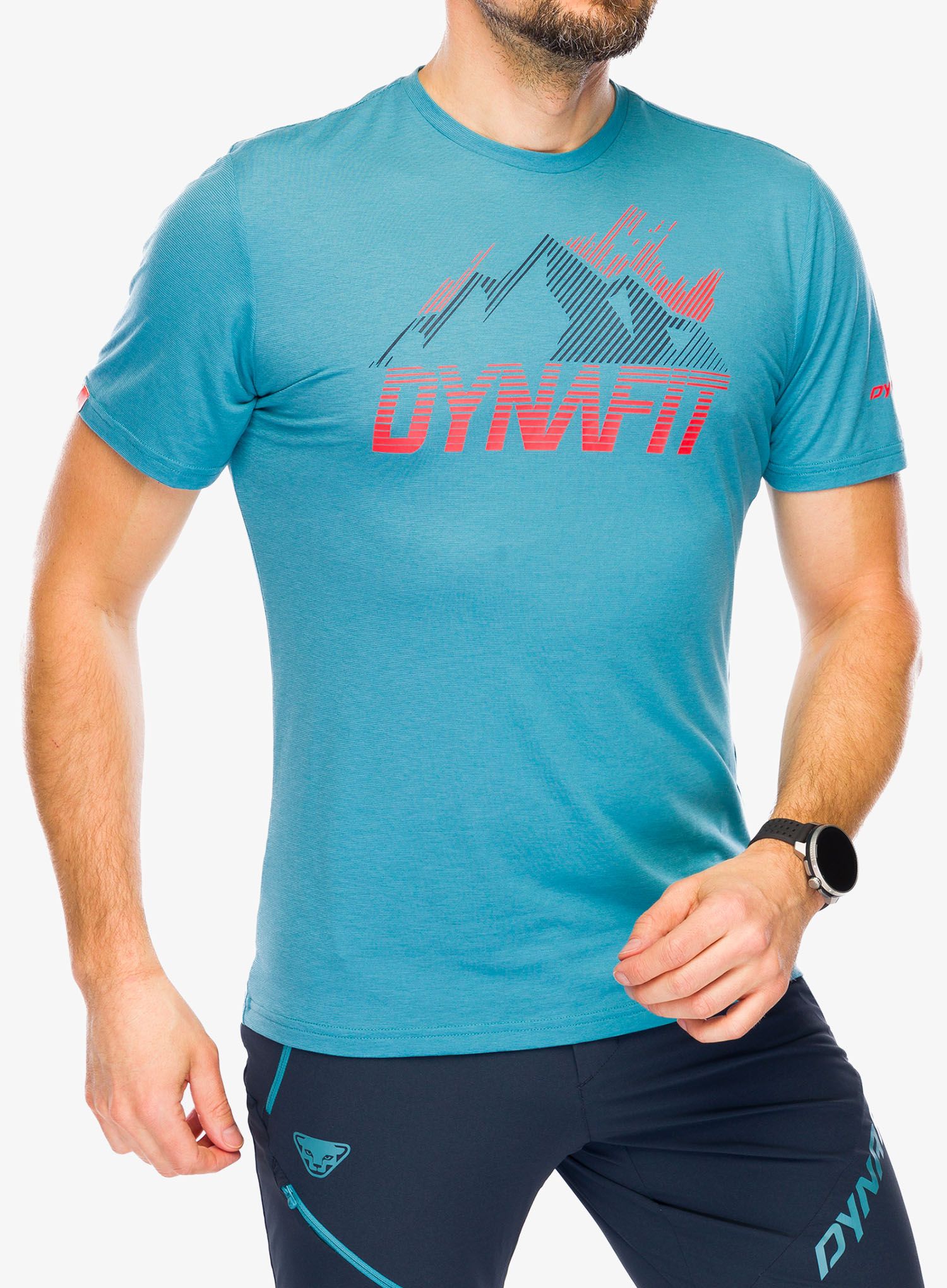 Tričko s potiskem Dynafit Transalper Graphic S/S Tee - storm blue