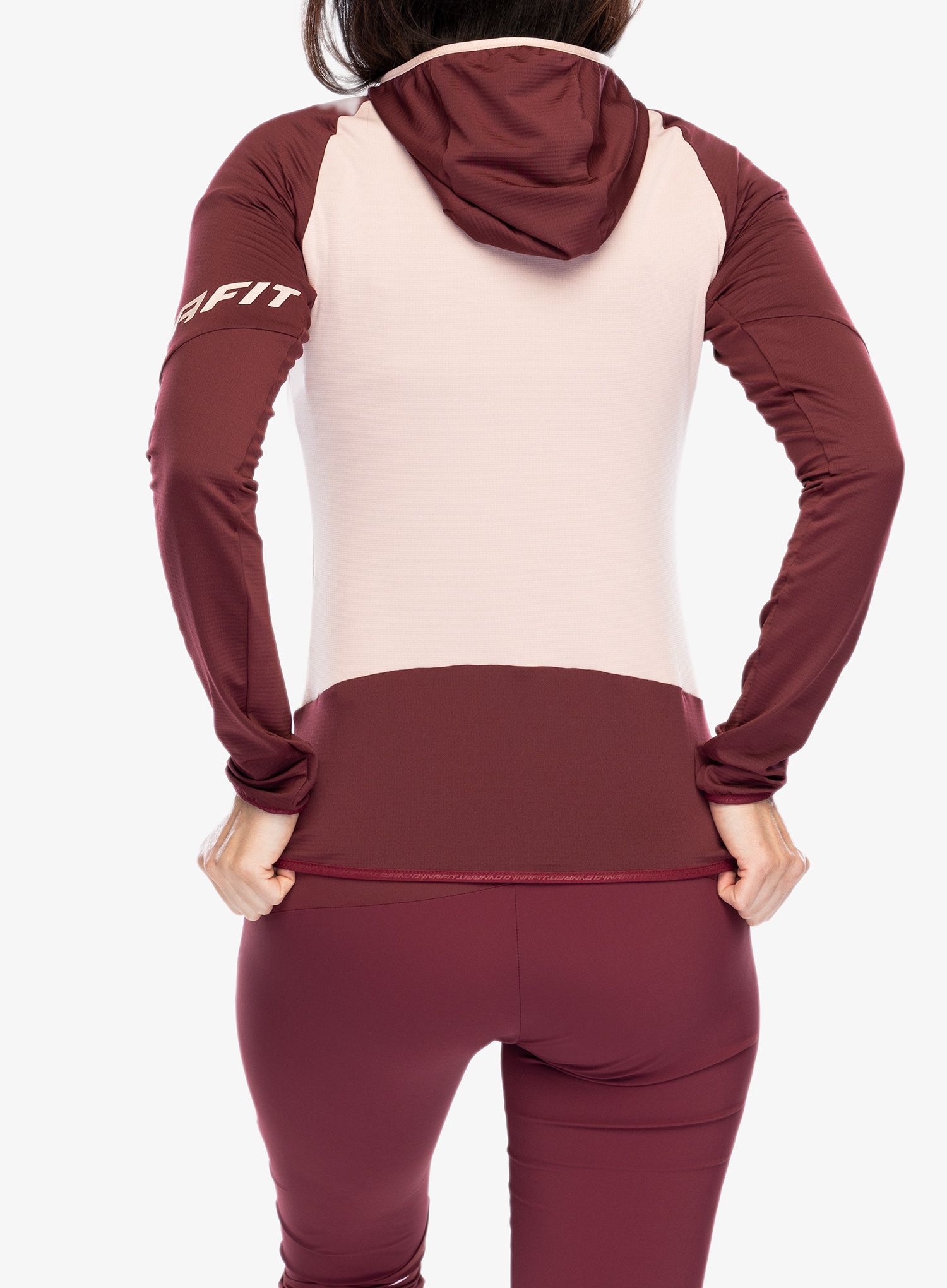 Dámská mikina s kapucí Dynafit Transalper Light PTC Hoody - burgundy