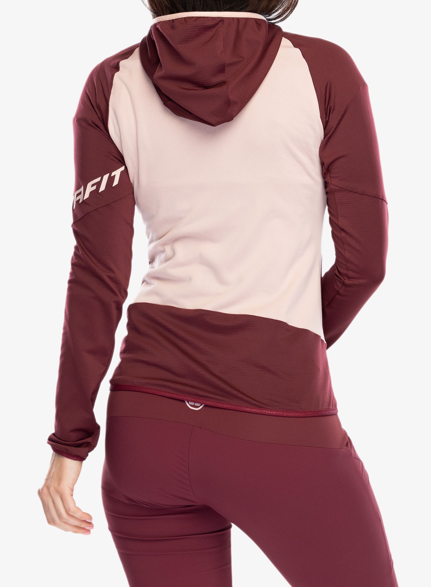 Dámská mikina s kapucí Dynafit Transalper Light PTC Hoody - burgundy