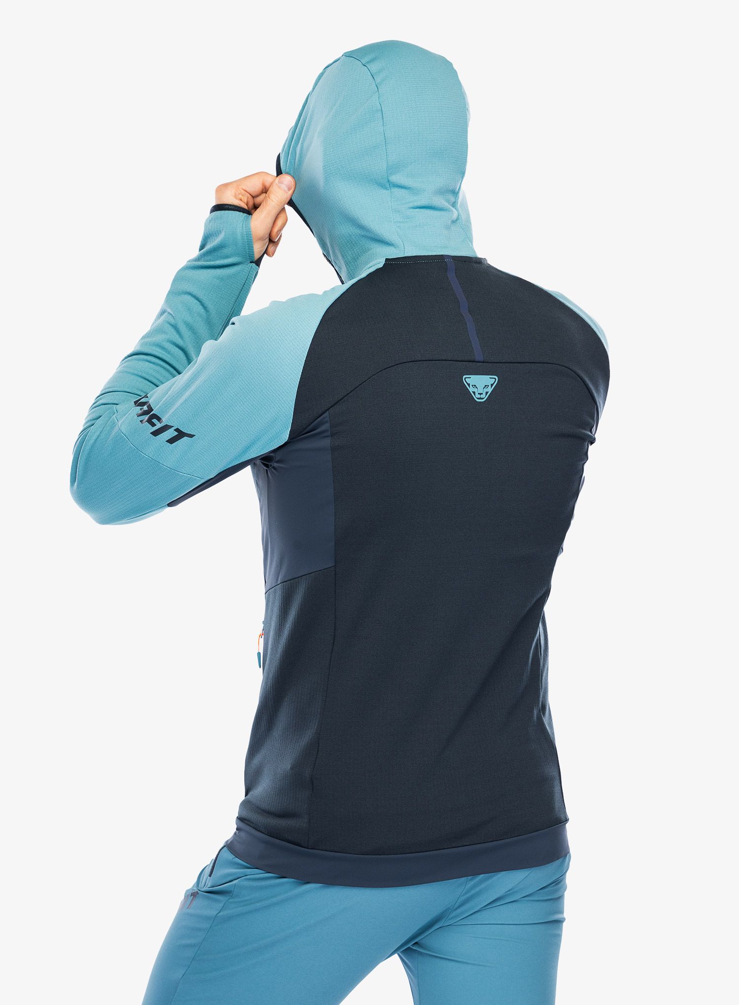 Fleece mikina Dynafit Transalper Ptc Hooded JKT  - storm blue