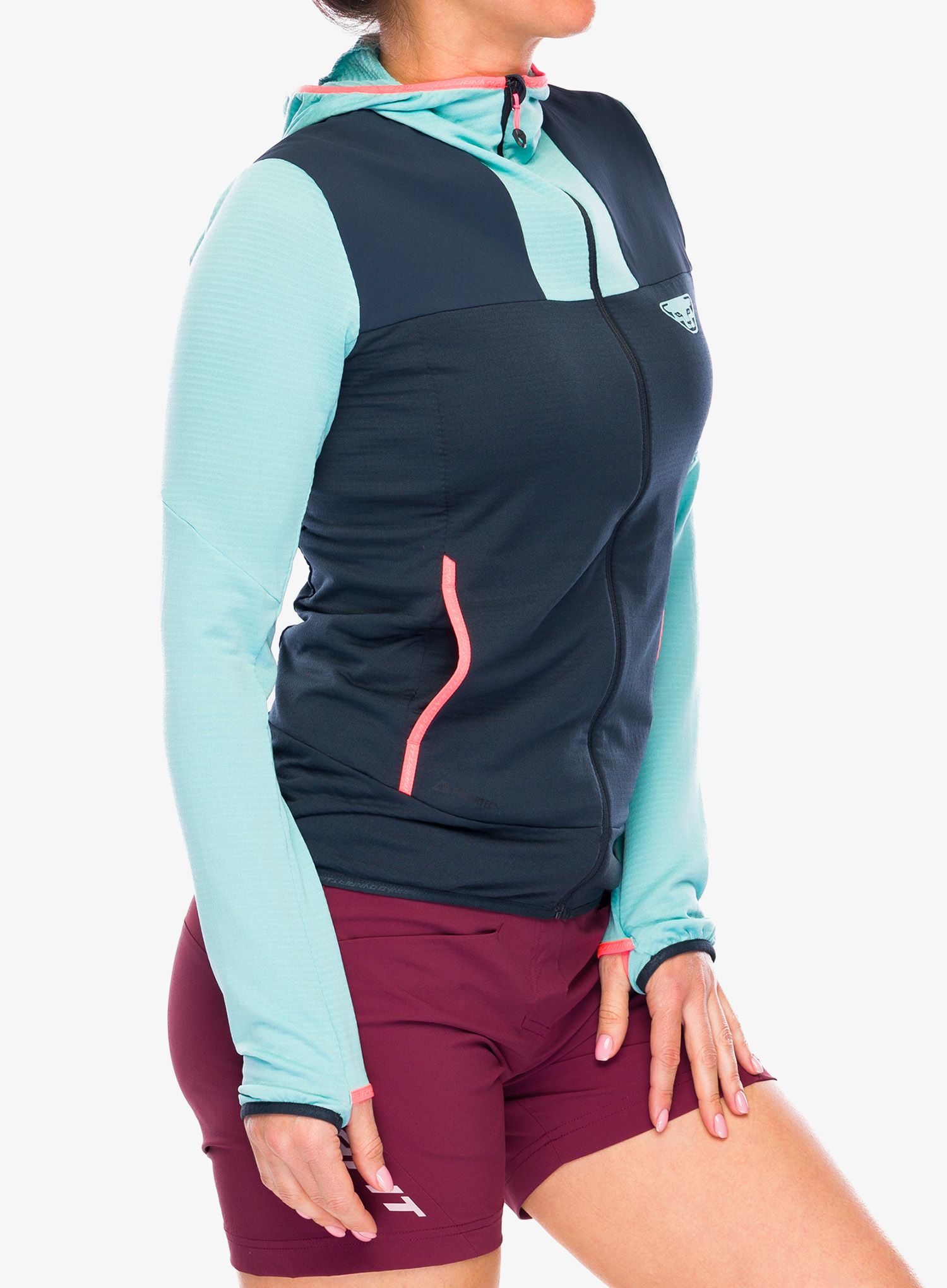 Dámská mikina s kapucí Dynafit Traverse Ptc Hooded JKT - marine blue/blueberry