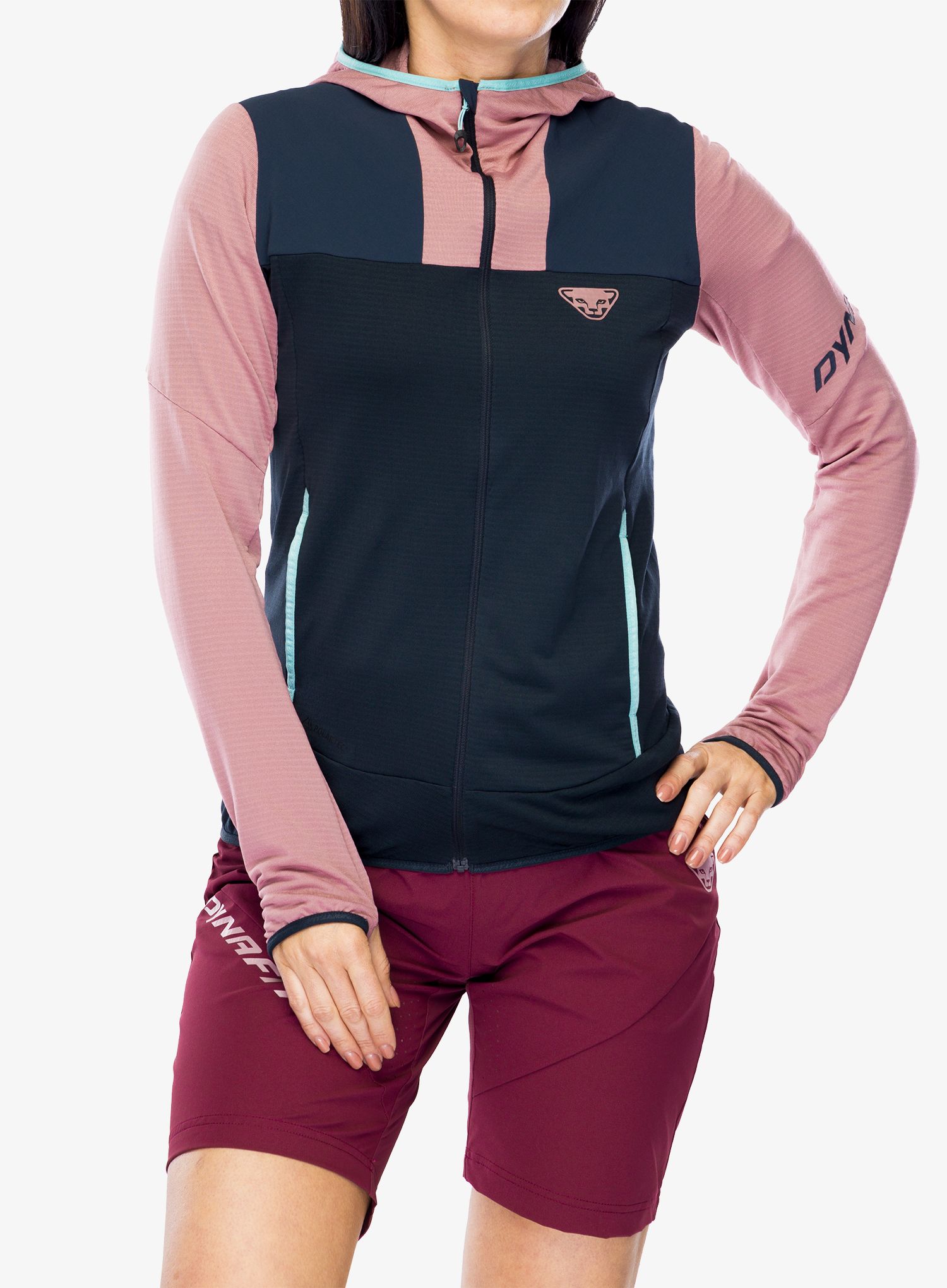 Dámská mikina Dynafit Traverse Ptc Hooded JKT - mokarosa