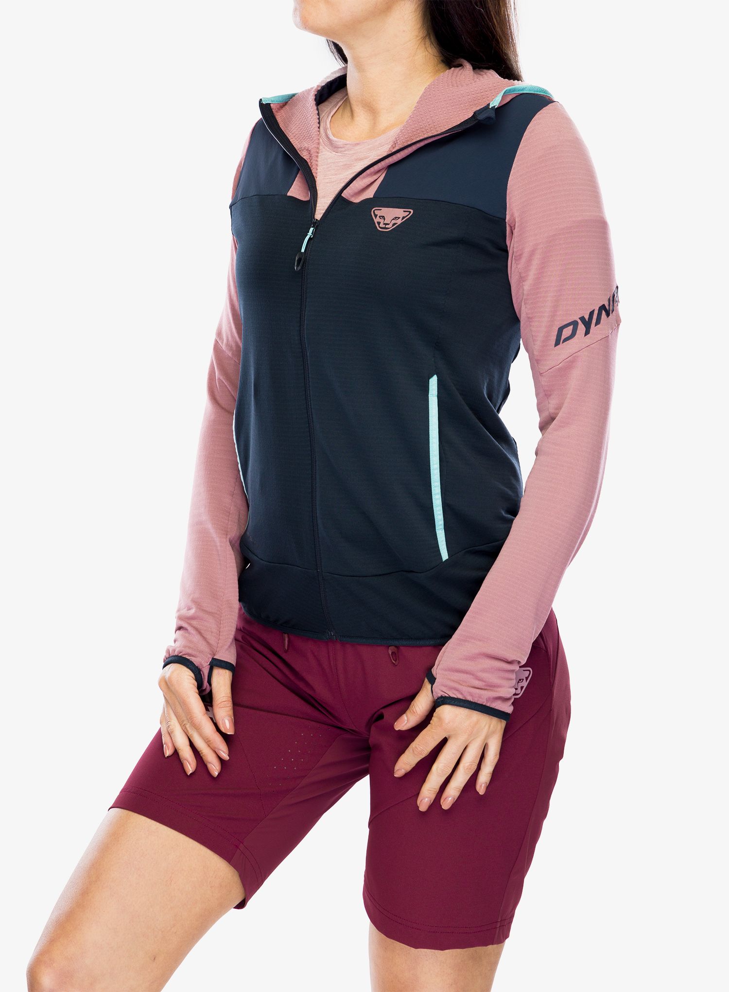 Dámská mikina Dynafit Traverse Ptc Hooded JKT - mokarosa