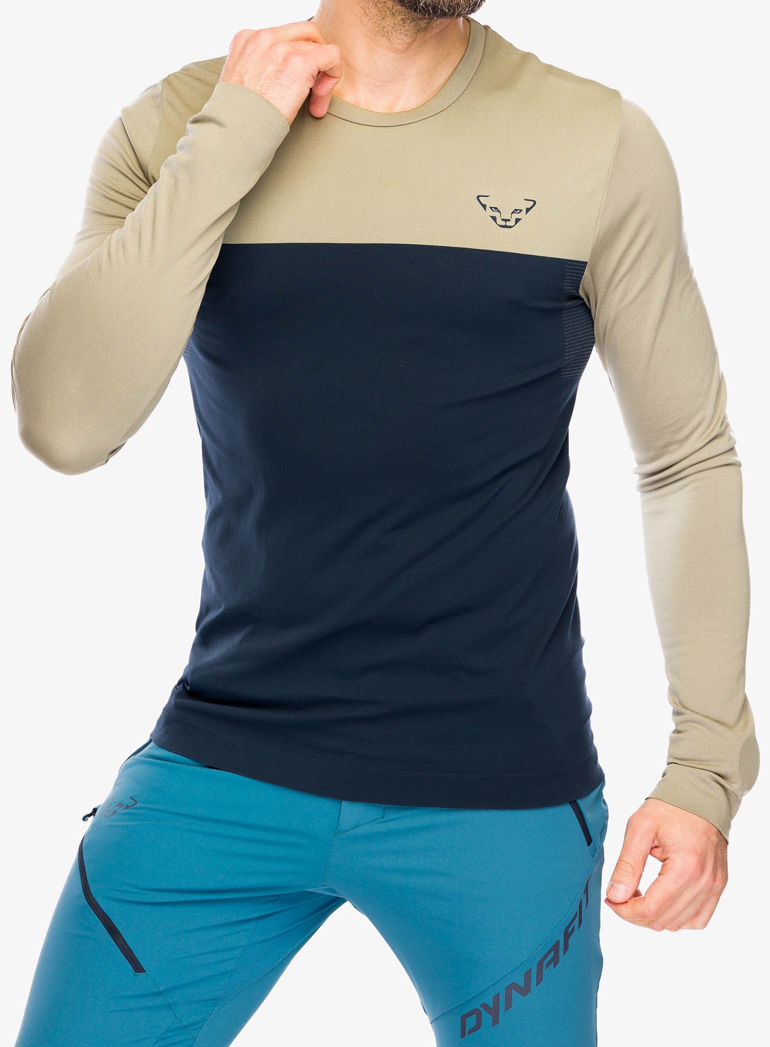 Tričko s dlouhým rukávem Dynafit Traverse S-Tech Longsleeve - blueberry/rock khaki