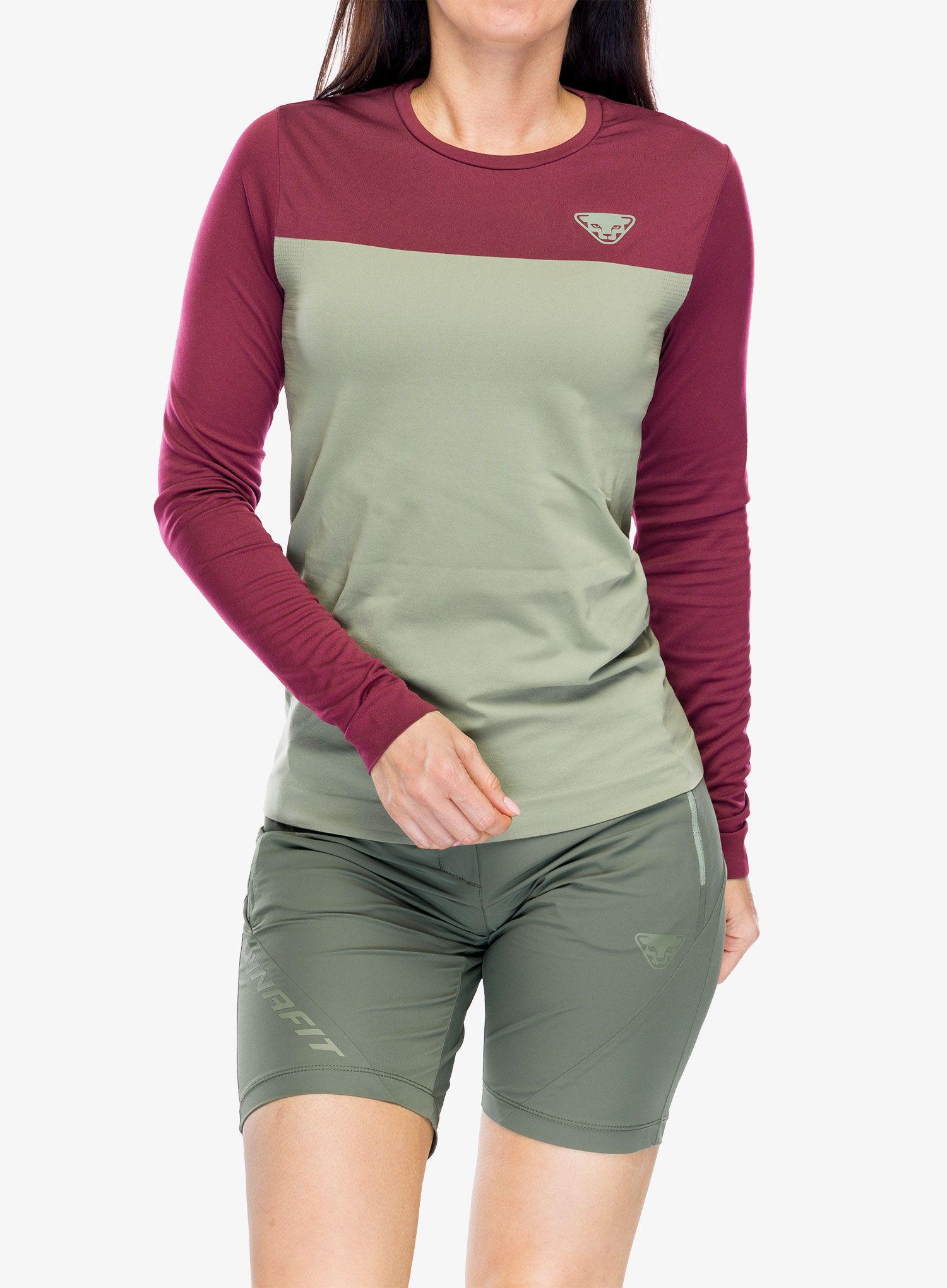 Dámské triko s dlouhým rukávem Dynafit Traverse S-Tech Longsleeve - sage