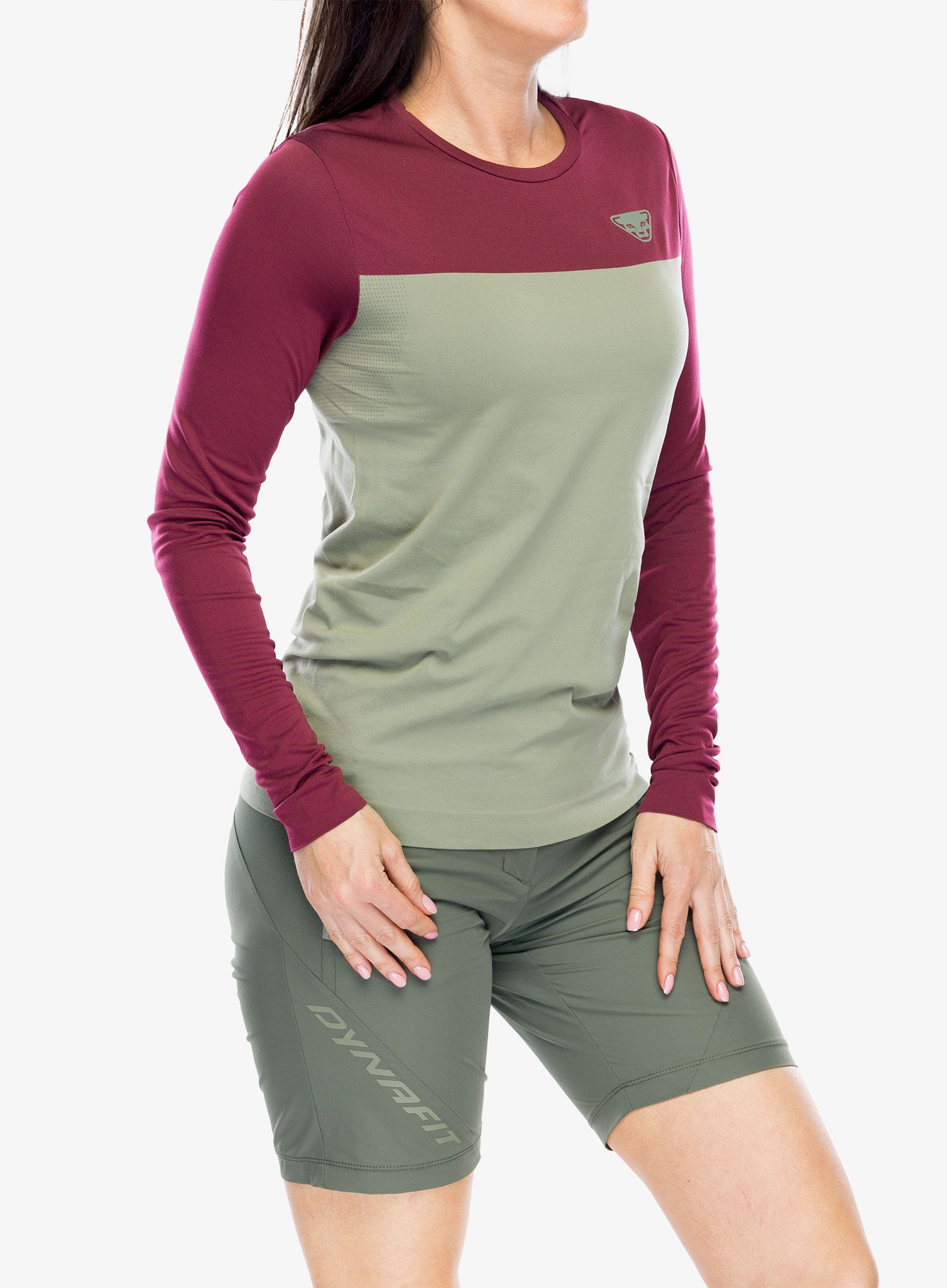 Dámské triko s dlouhým rukávem Dynafit Traverse S-Tech Longsleeve - sage
