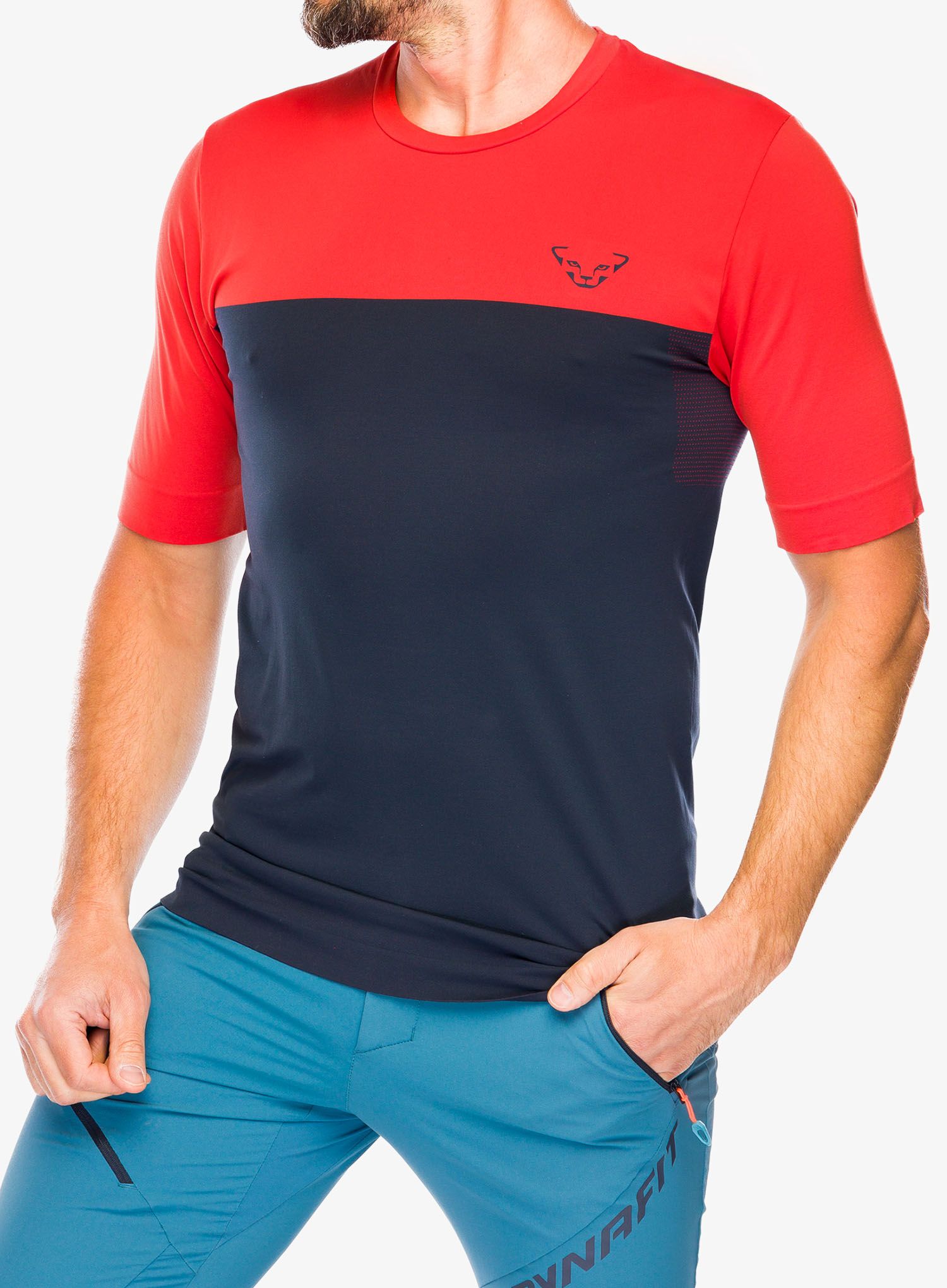Rychleschnoucí triko Dynafit Traverse S-Tech S/S Tee - blueberry/dawn
