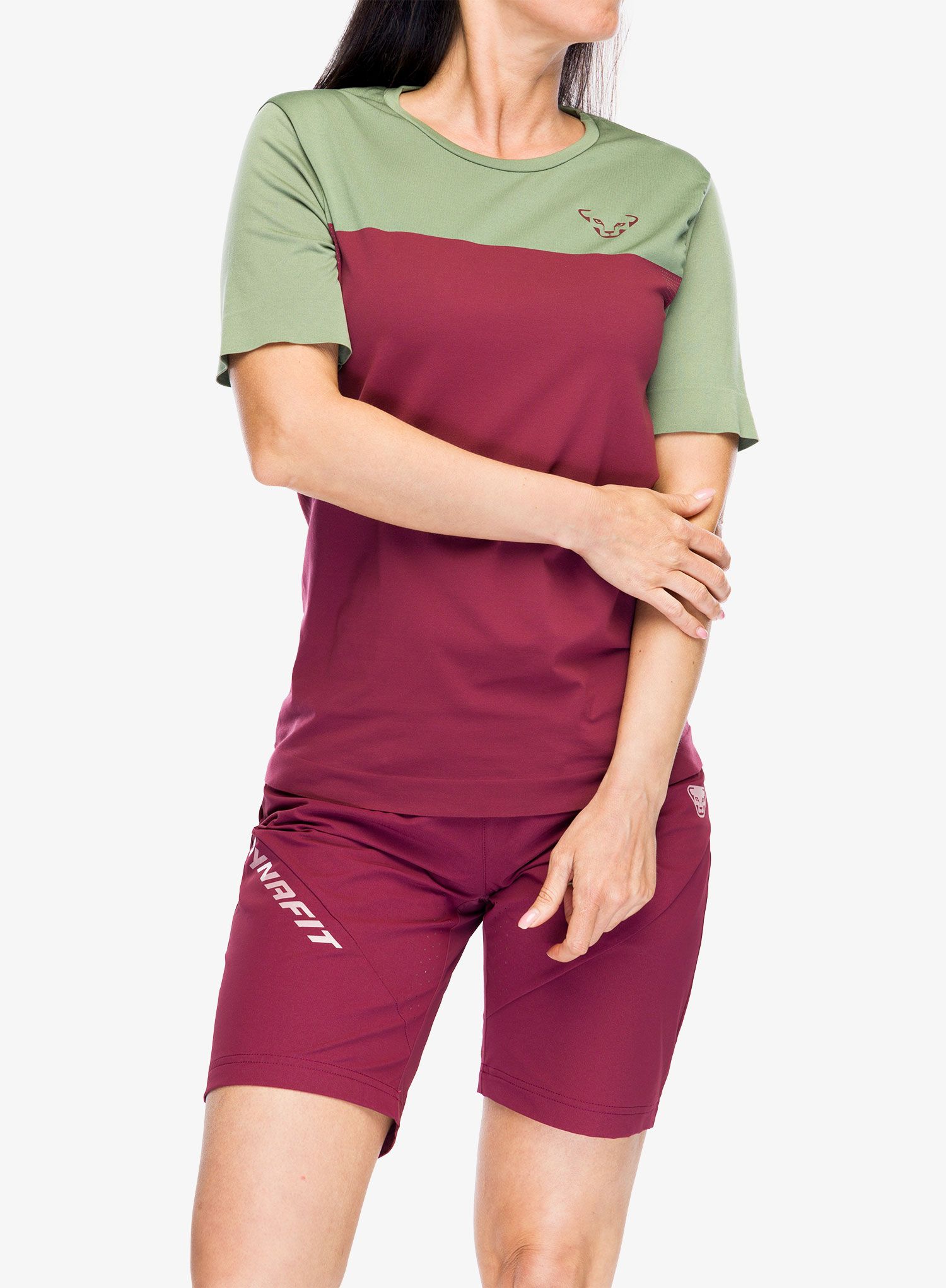 Dámské rychleschnoucí triko Dynafit Traverse S-Tech S/S Tee - burgundy