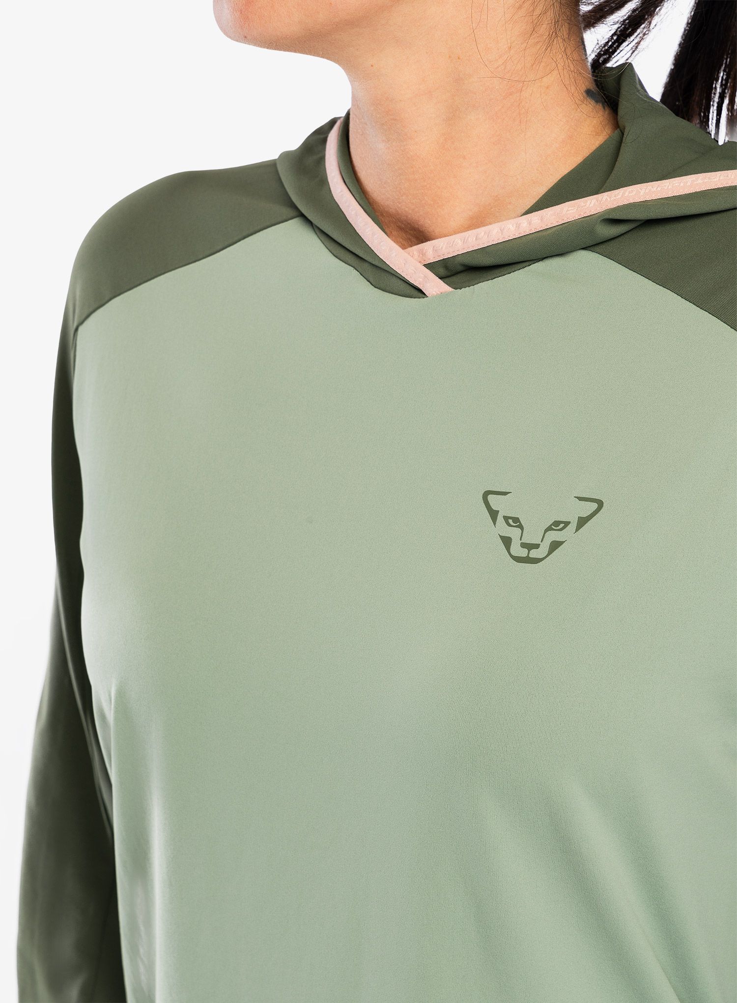 Dámská mikina s kapucí Dynafit Traverse Sun Hoody - thyme