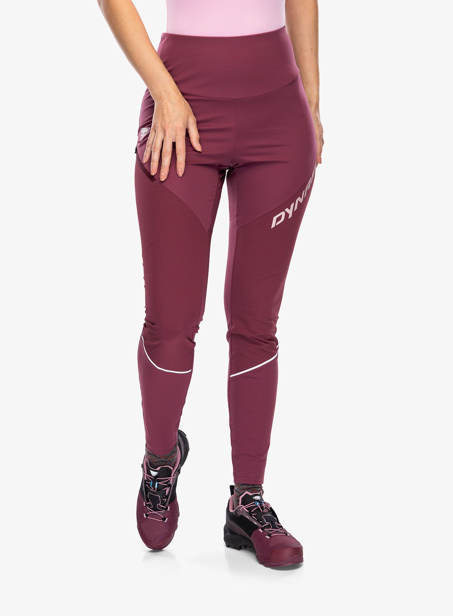 Turistické kalhoty dámské Dynafit Traverse Tights - burgundy