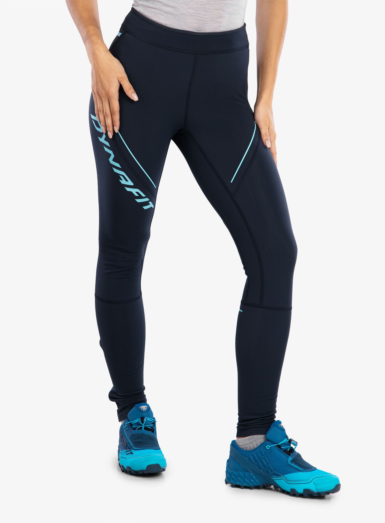 Dámské běžecké legíny Dynafit Winter Running Tights - blueberry/marine blue