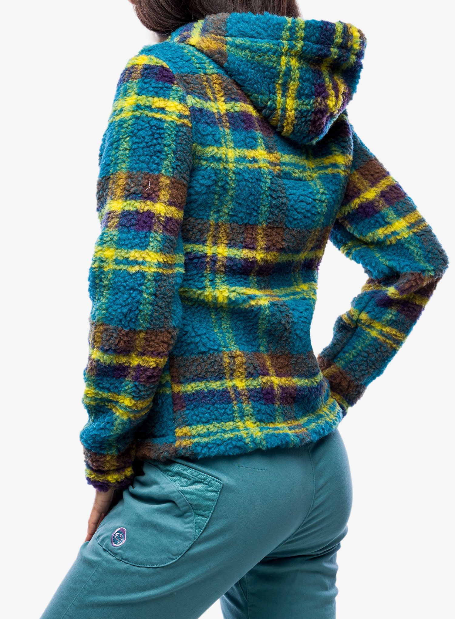 Fleecová mikina dámská E9 Anais - green tartan