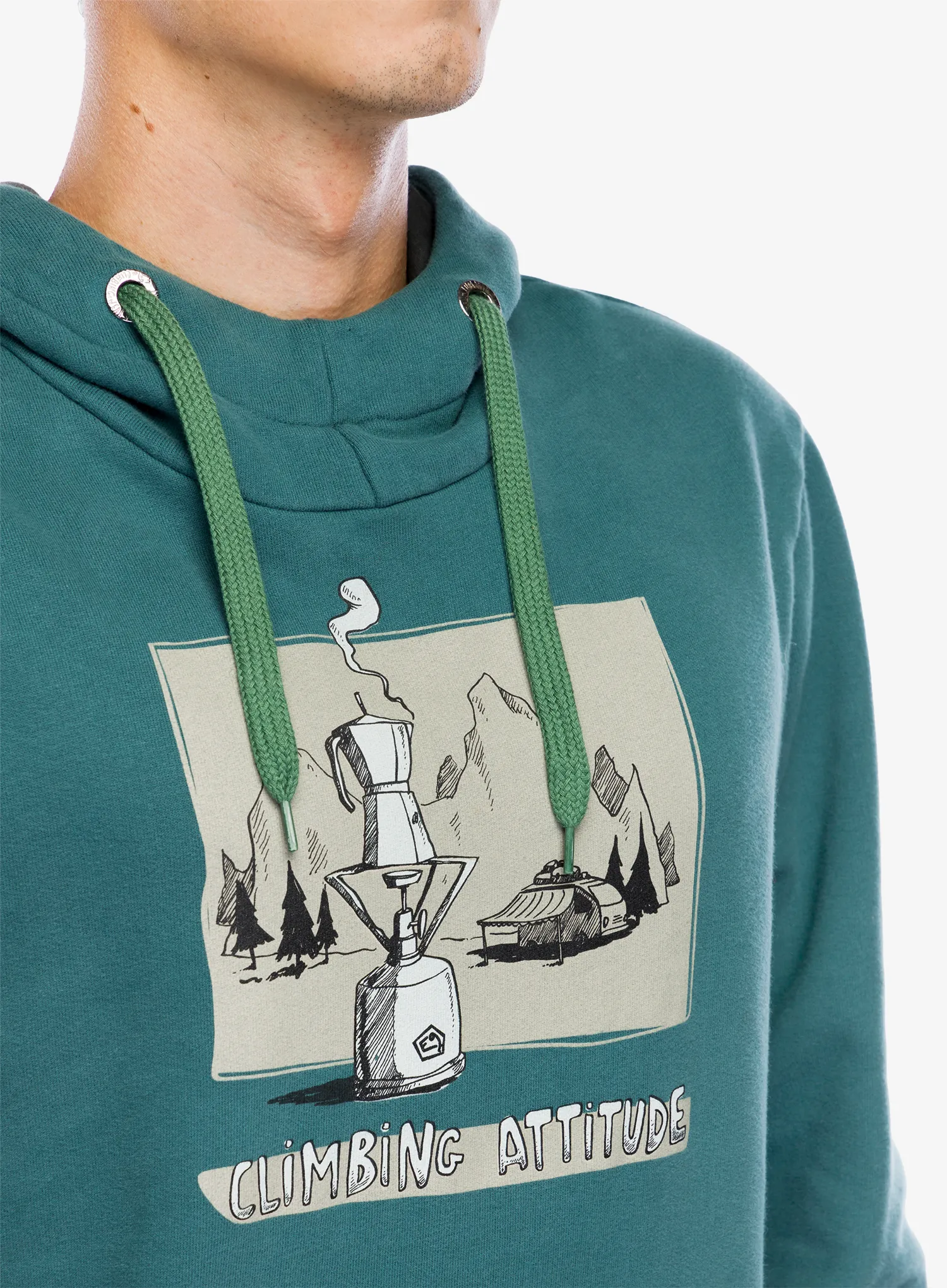 Mikina s kapucí E9 Hood - green/lake