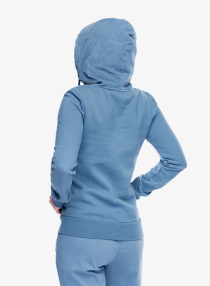 Mikina s kapucí E9 Sula - steel/blue