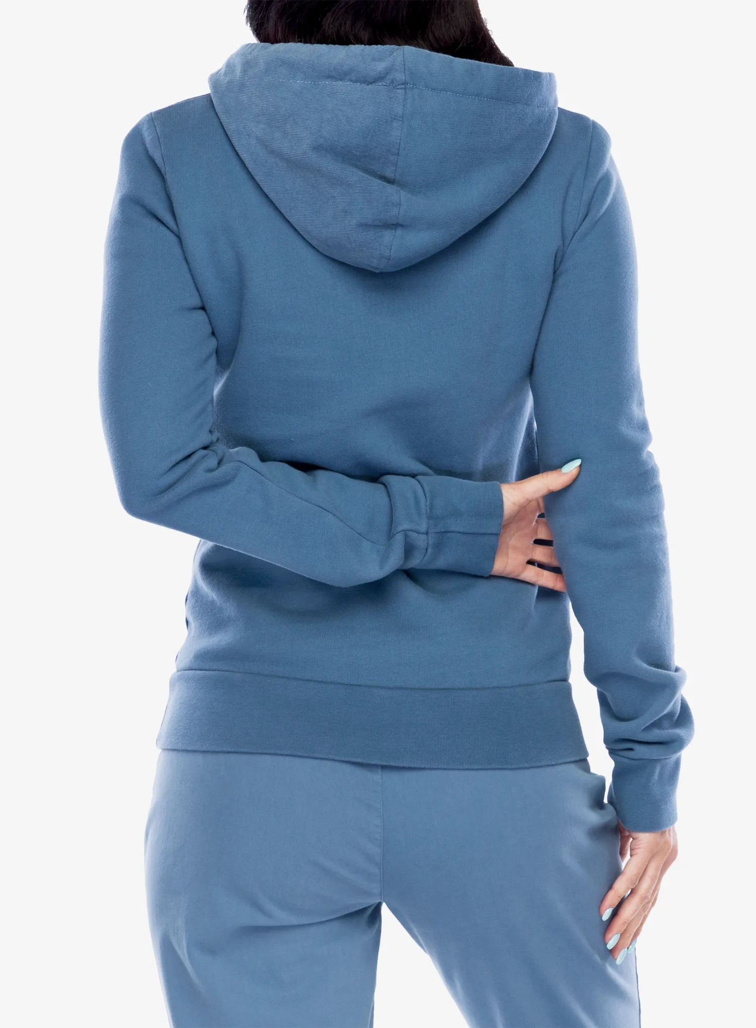Mikina s kapucí E9 Sula - steel/blue