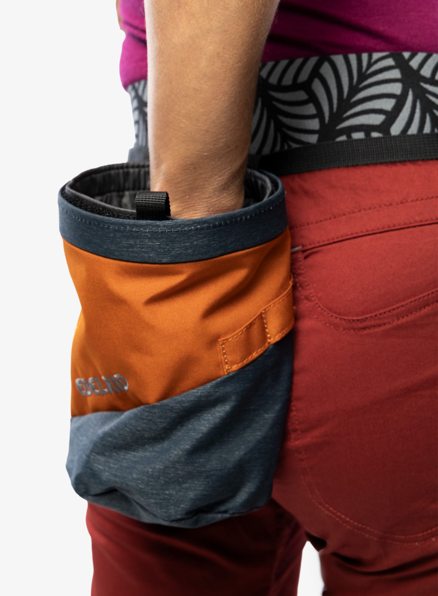 Pytlík na magnézium  Edelrid Chalk Bag Splitter Twist - safran