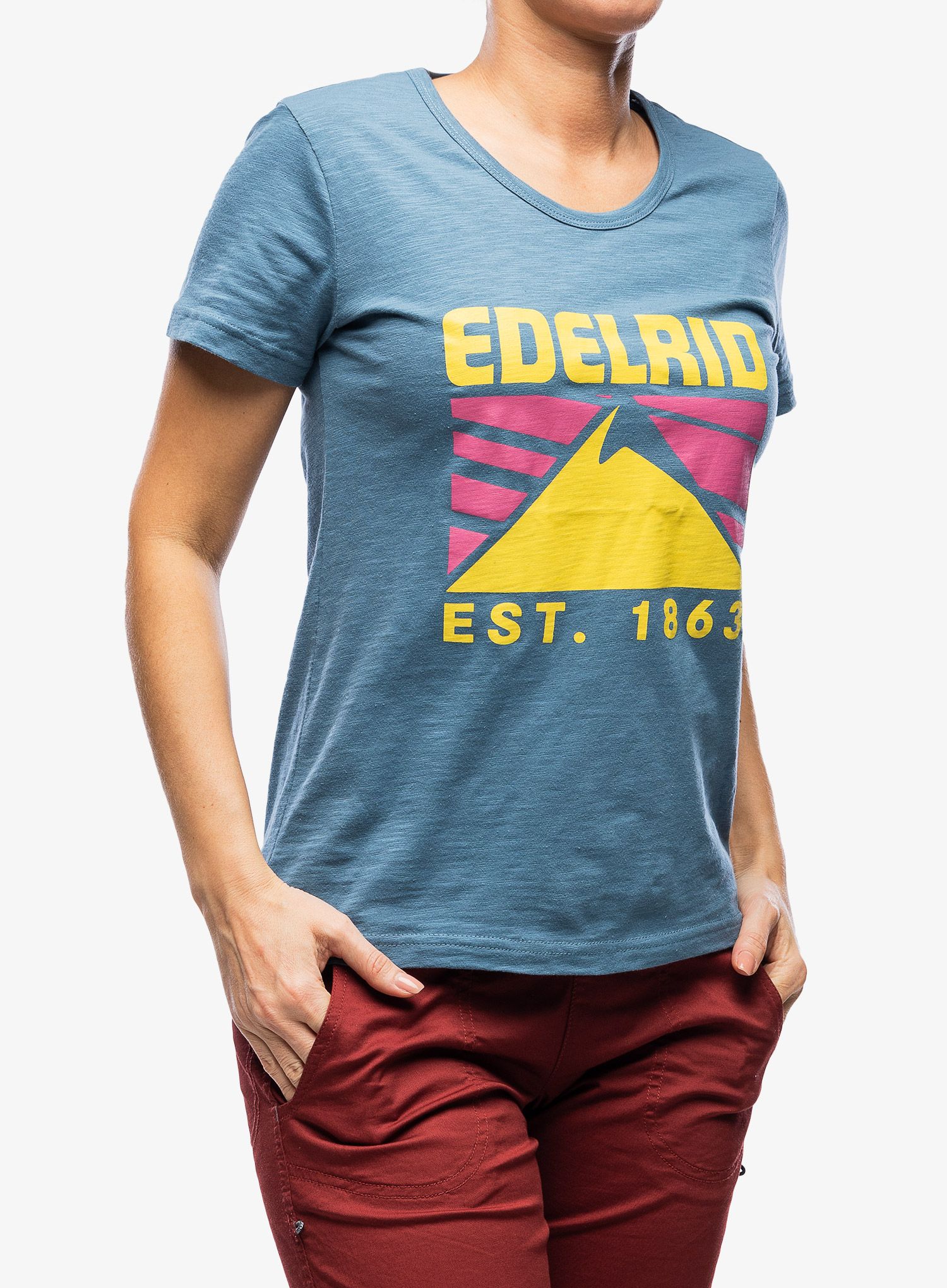 Dámské tričko Edelrid Highball T-Shirt V - petrol