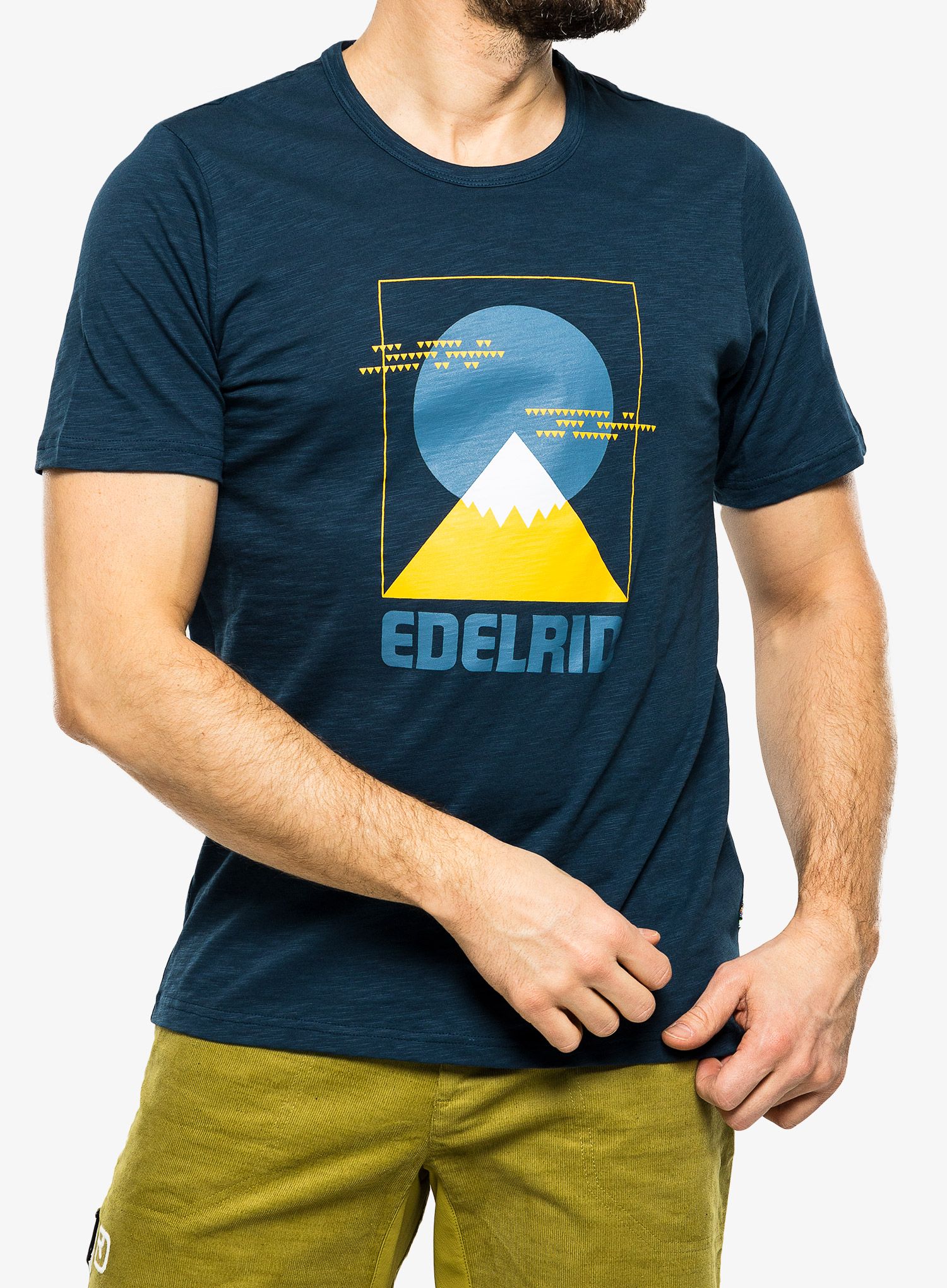 Bavlněné tričko pánské Edelrid Me Highball T-Shirt IV - blueberry