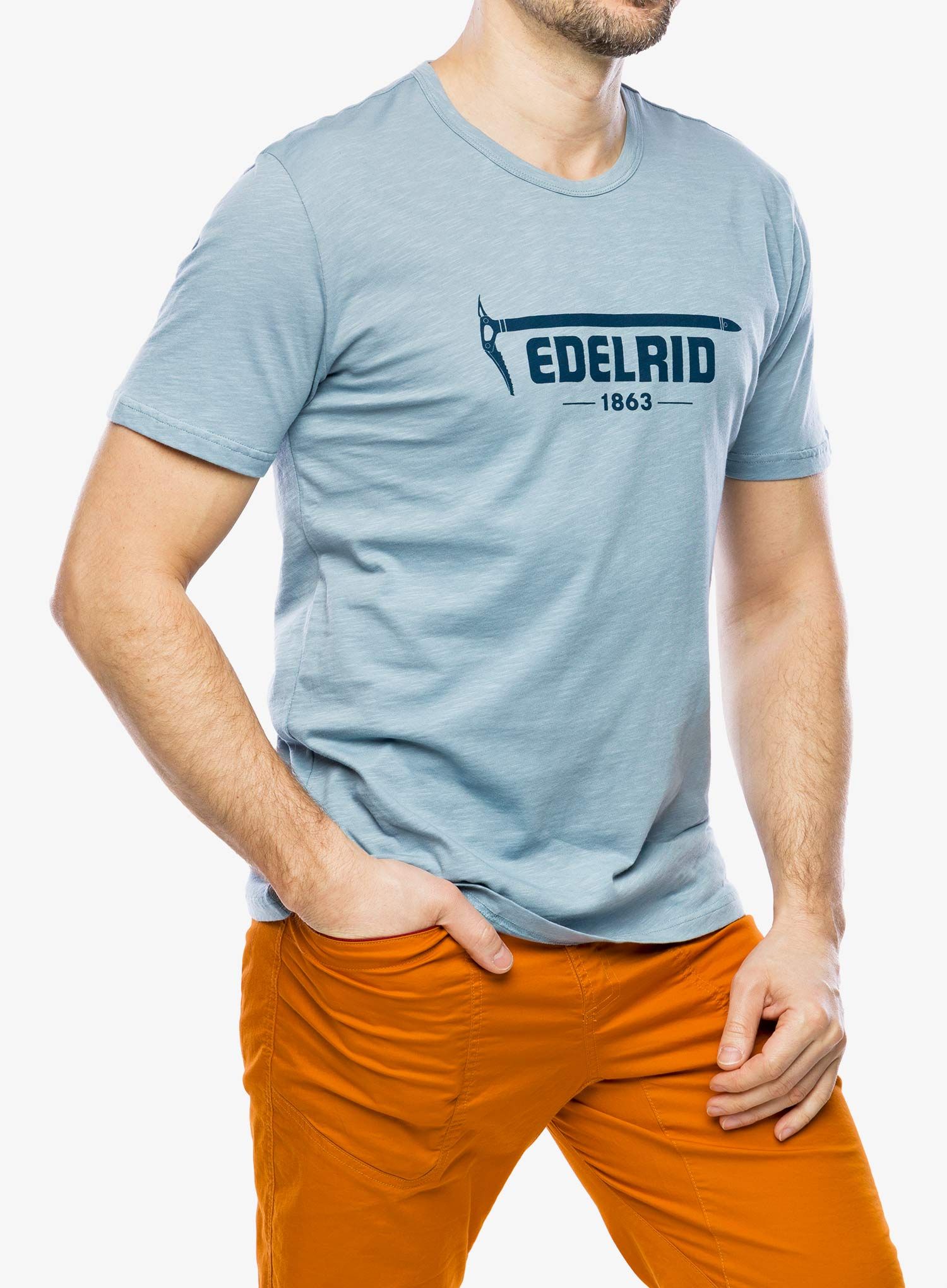 Bavlněné tričko Edelrid Me Highball T-Shirt IV - dove blue