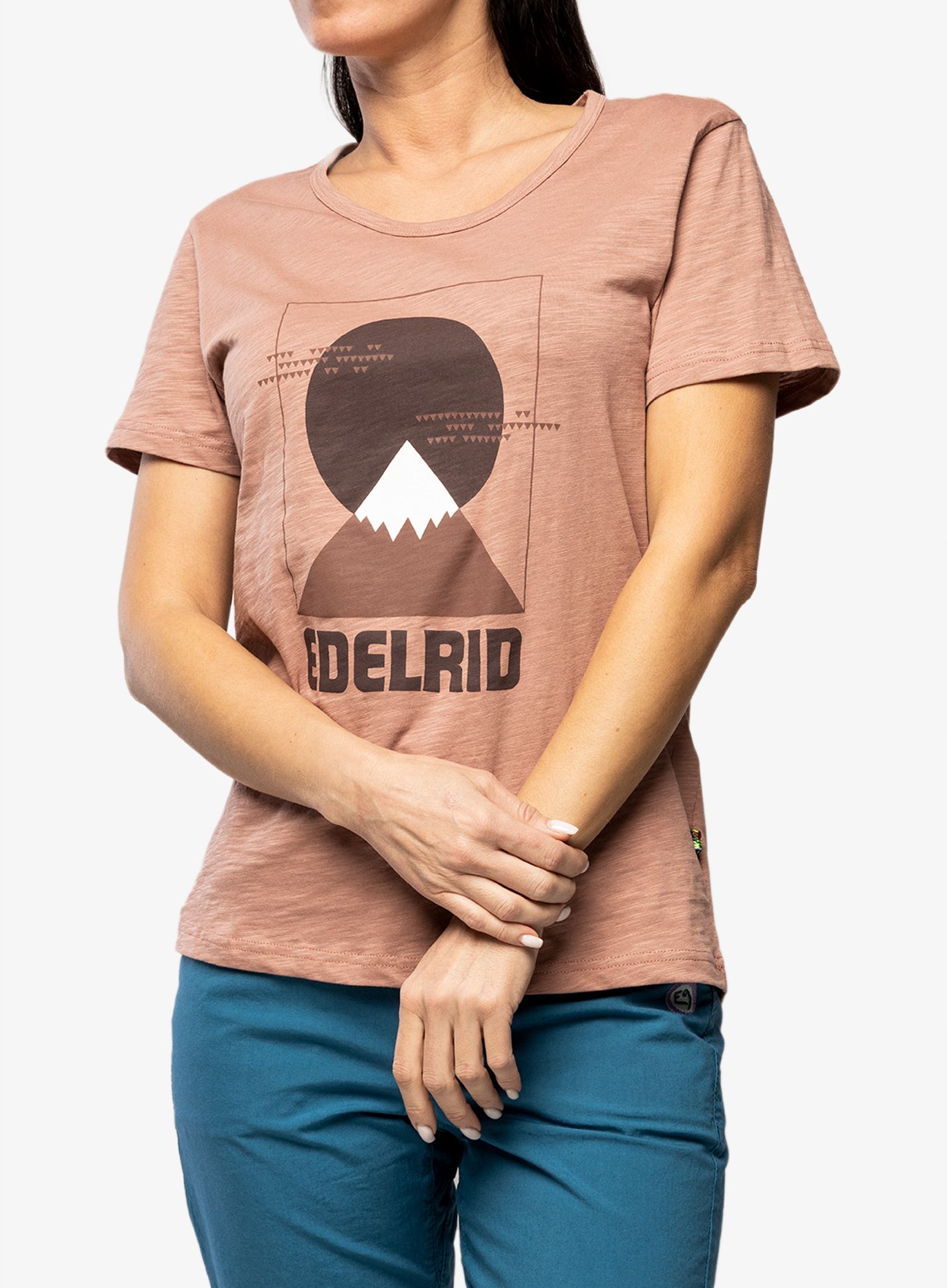 Bavlněné tričko dámské Edelrid Wo Highball T-Shirt V - mineral