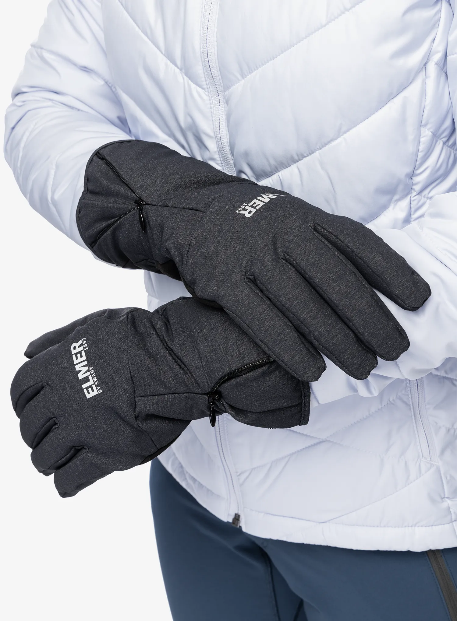 Rukavice Elmer EM511 Wide Open Zipper Cuff - charcoal