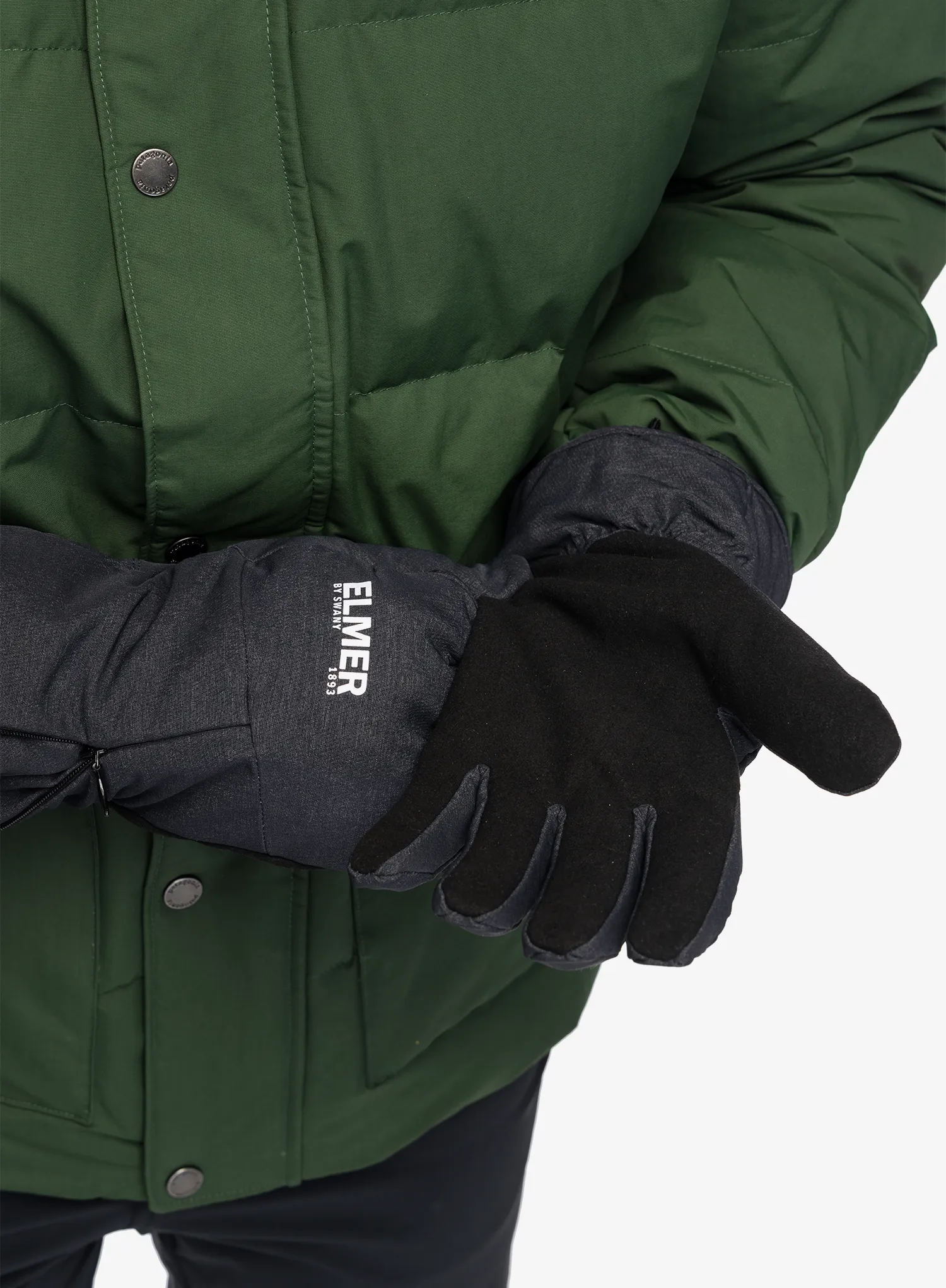 Rukavice Elmer EM511 Wide Open Zipper Cuff - charcoal