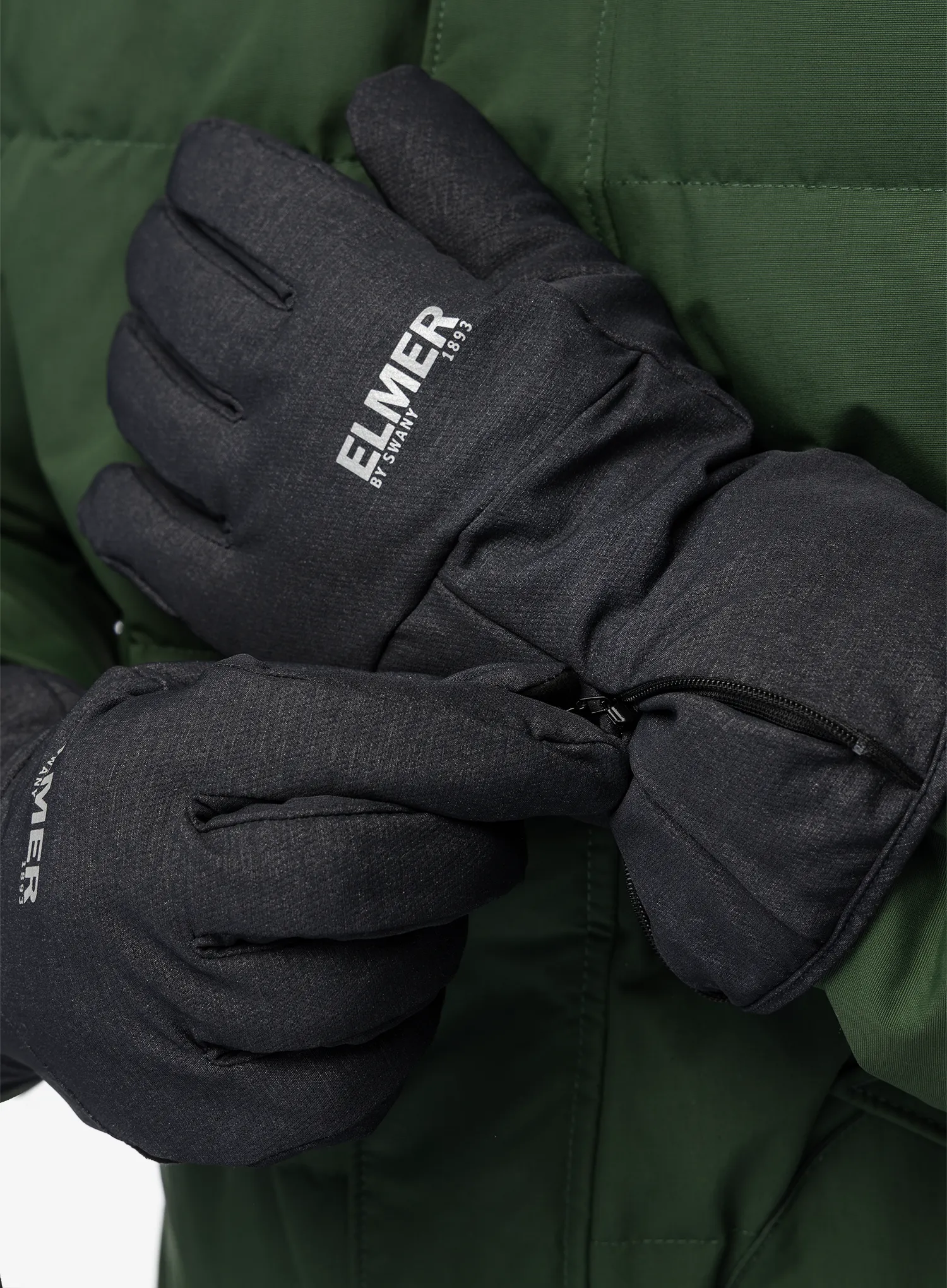 Rukavice Elmer EM511 Wide Open Zipper Cuff - charcoal