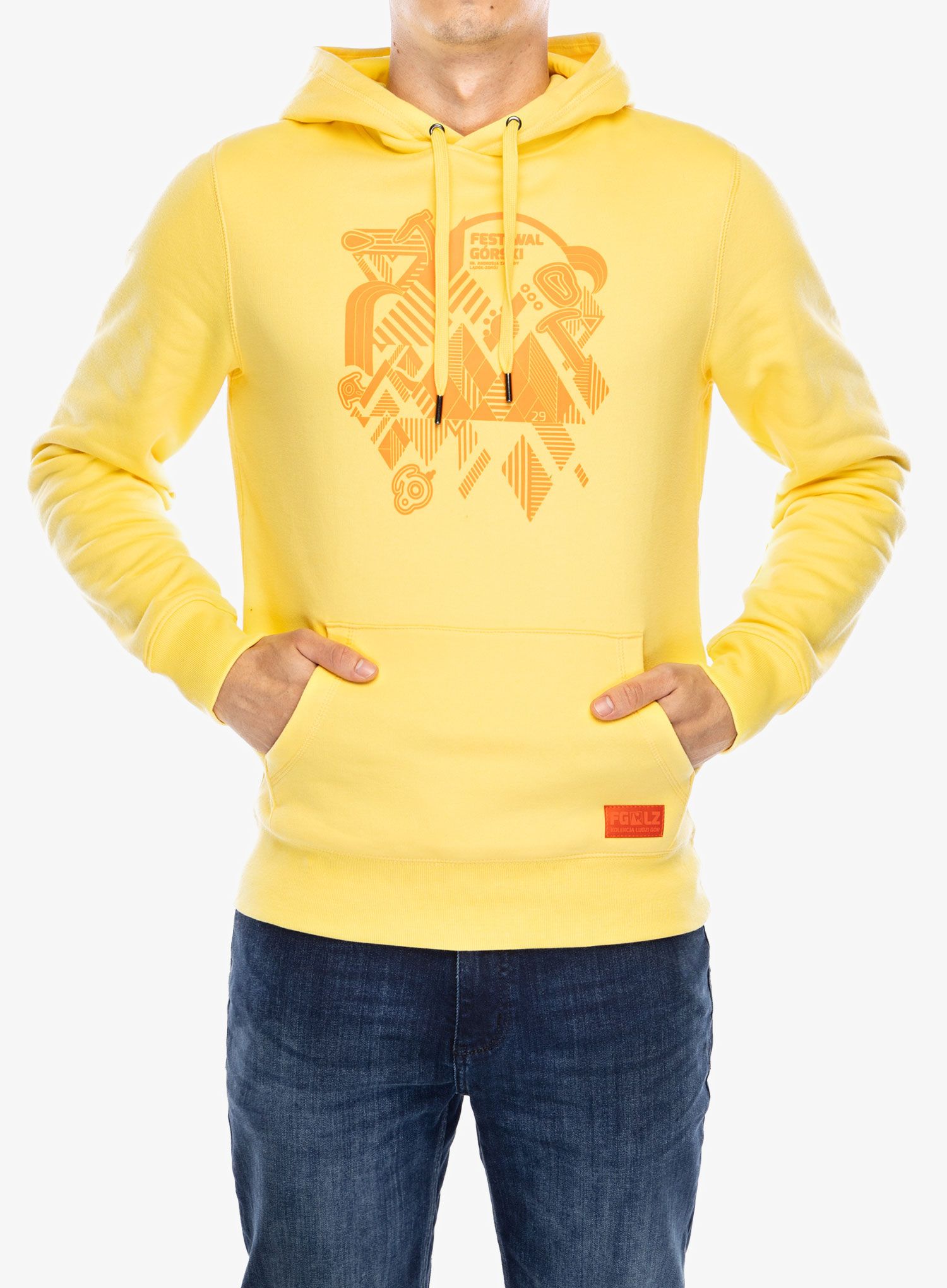 Mikina s kapucí .29 Festiwal Górski 2024 Lądek-Zdrój - yellow/orange