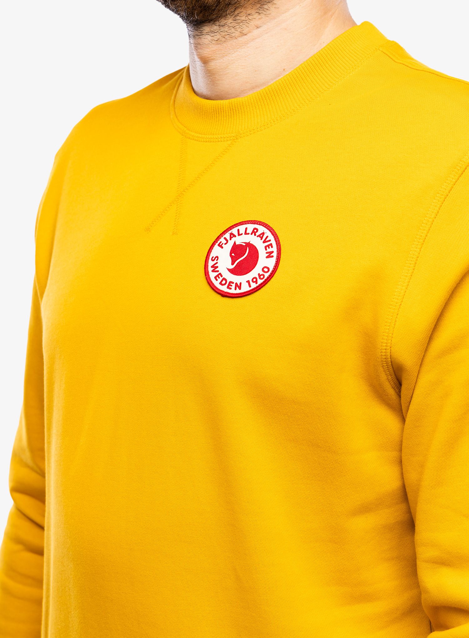 Mikina Fjallraven 1960 Logo Badge Sweater M - mustard yellow